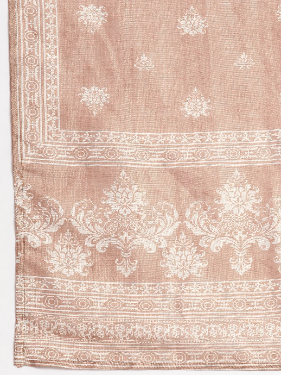 Neerus Brown Printed Straight Kurta and Trousers With Dupatta - Image 7