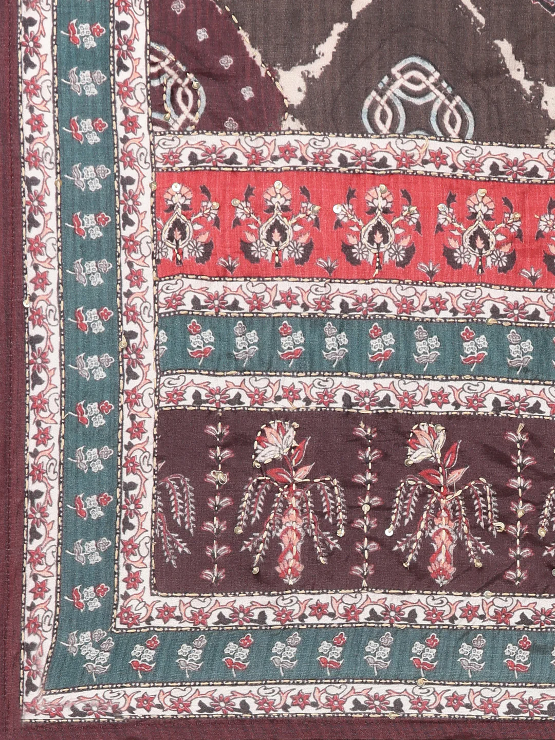 Neerus Brown Regular Straight Printed Readymade suits - Image 7