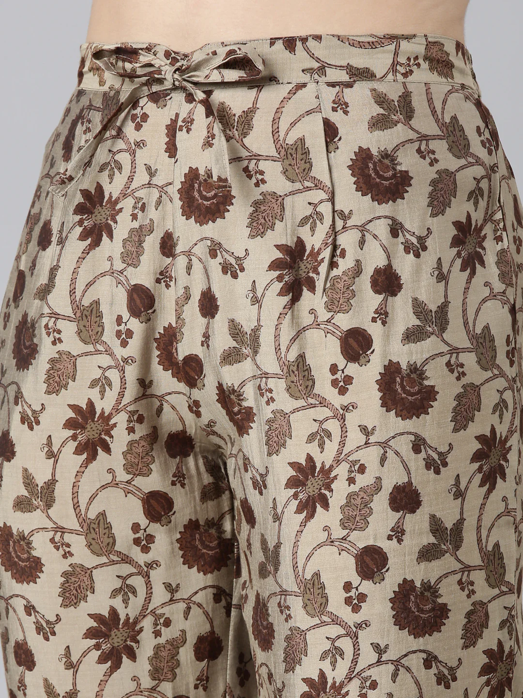 Neerus Brown Regular Straight Printed Readymade suits - Image 6