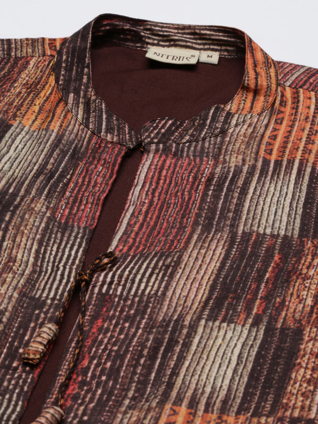Neerus Brown Regular Straight Solid Co-Ords Set - Image 7
