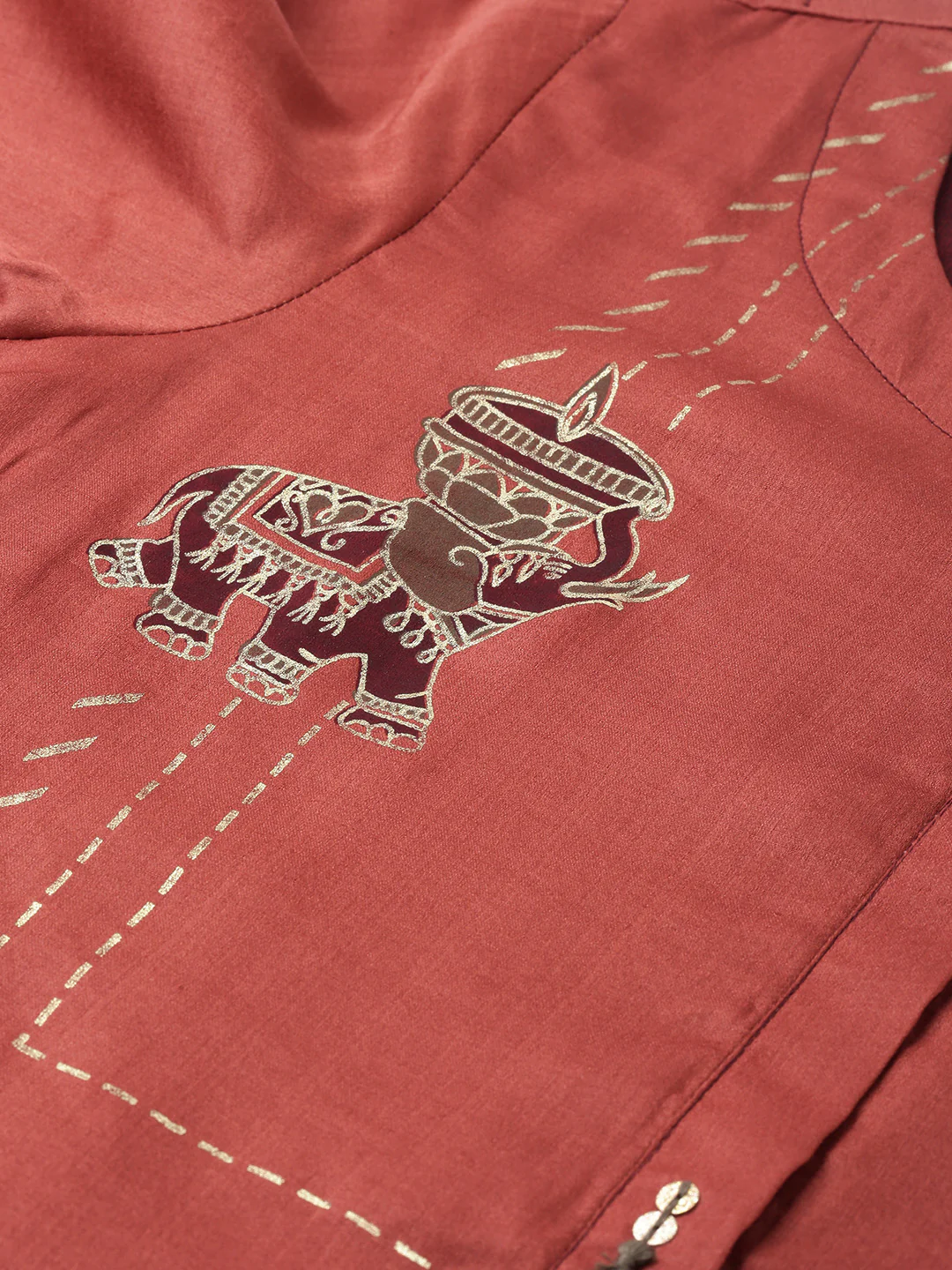 Neerus Contessa Printed High Low Kurta - Image 2