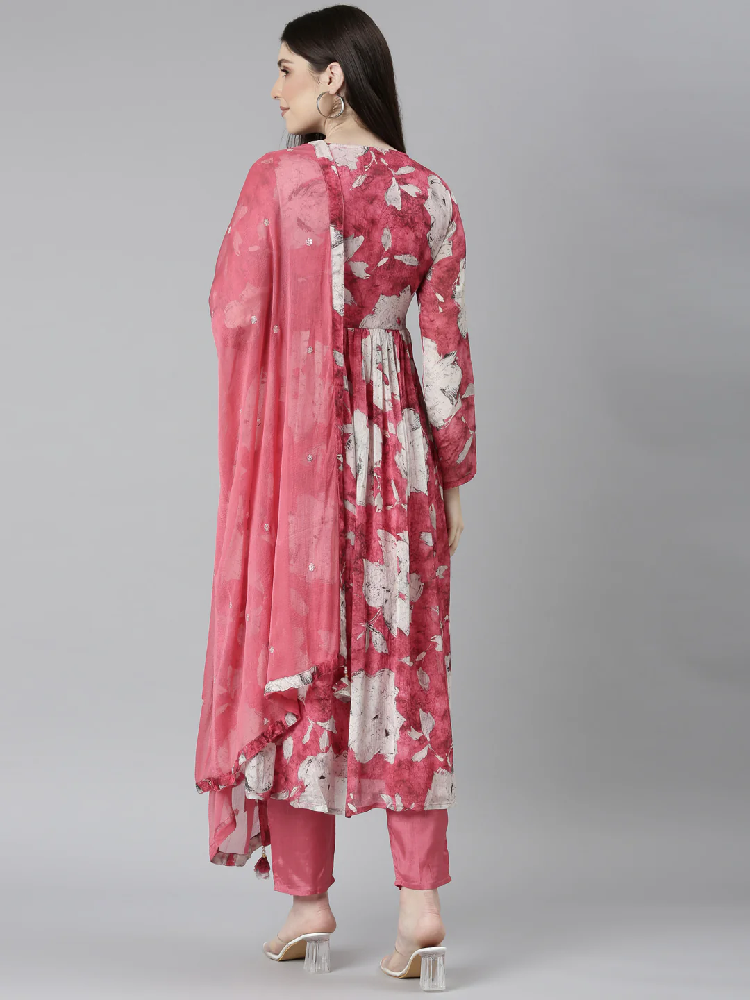 Neerus Coral Regular Straight Floral Readymade suits - Image 3