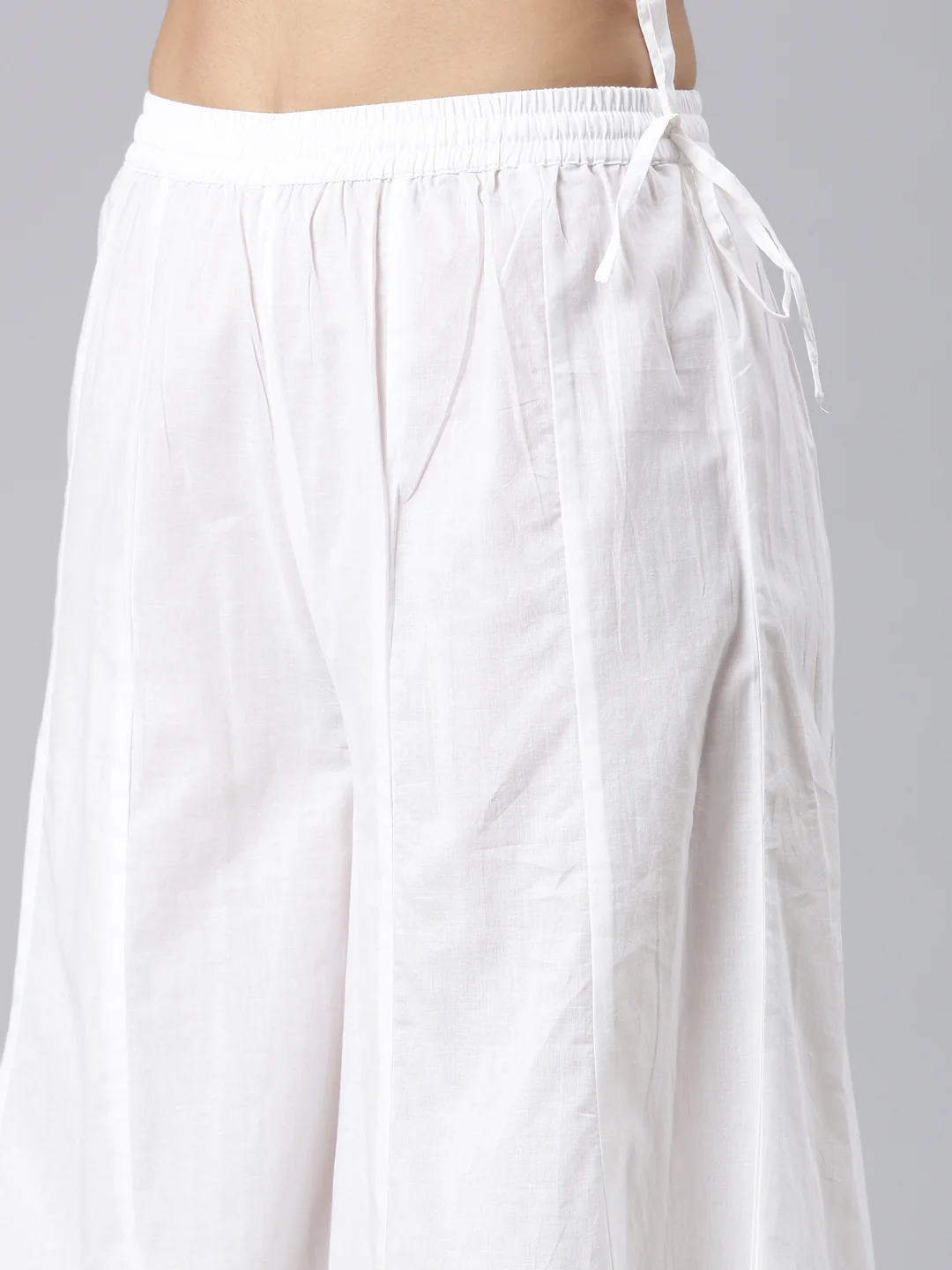 Neerus Cream Angrakha Curved Printed Kurta and Trousers With Dupatta - Image 6
