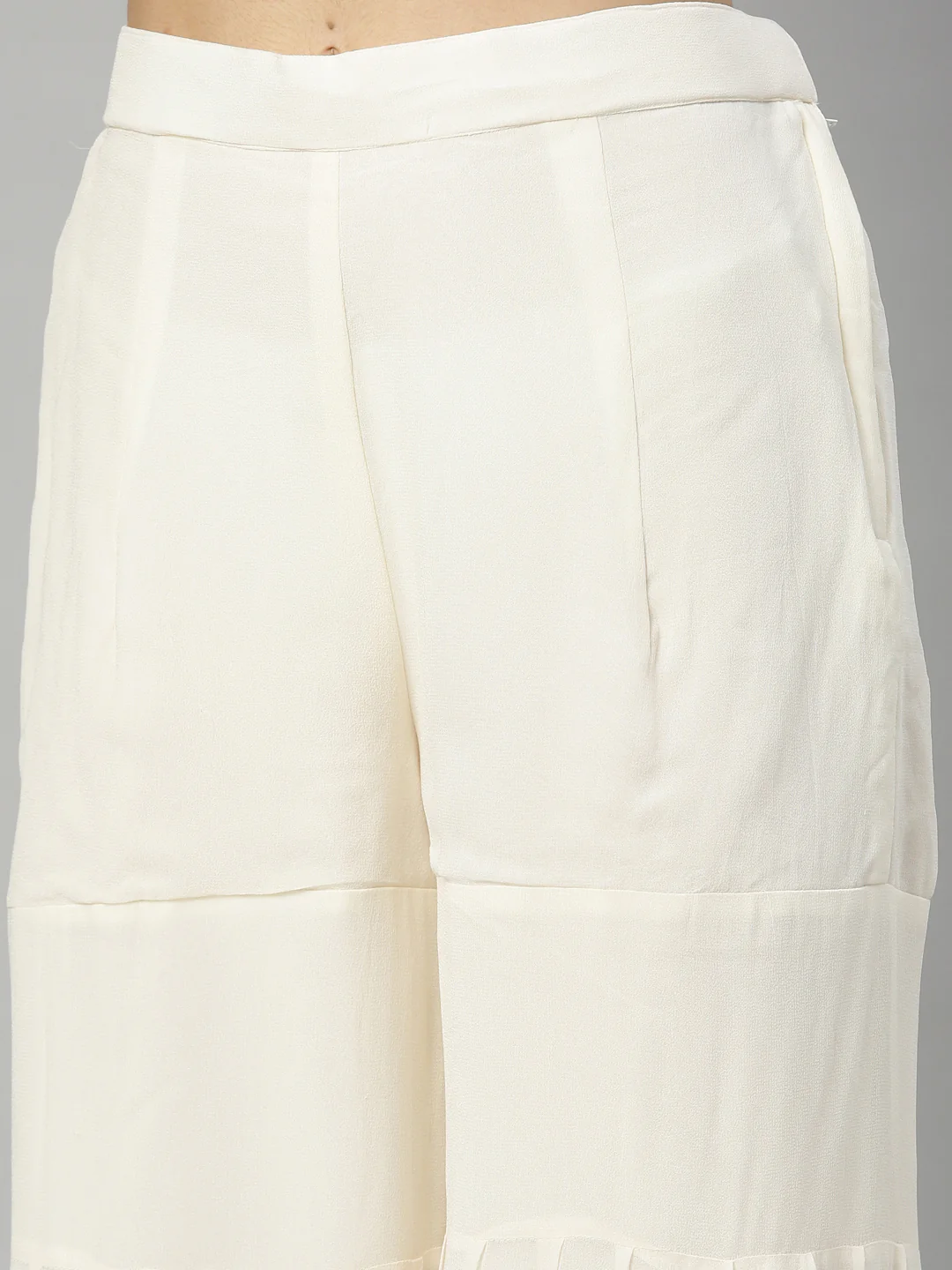 Neerus Cream Color Georgette Fabric Suit-Gharara - Image 11