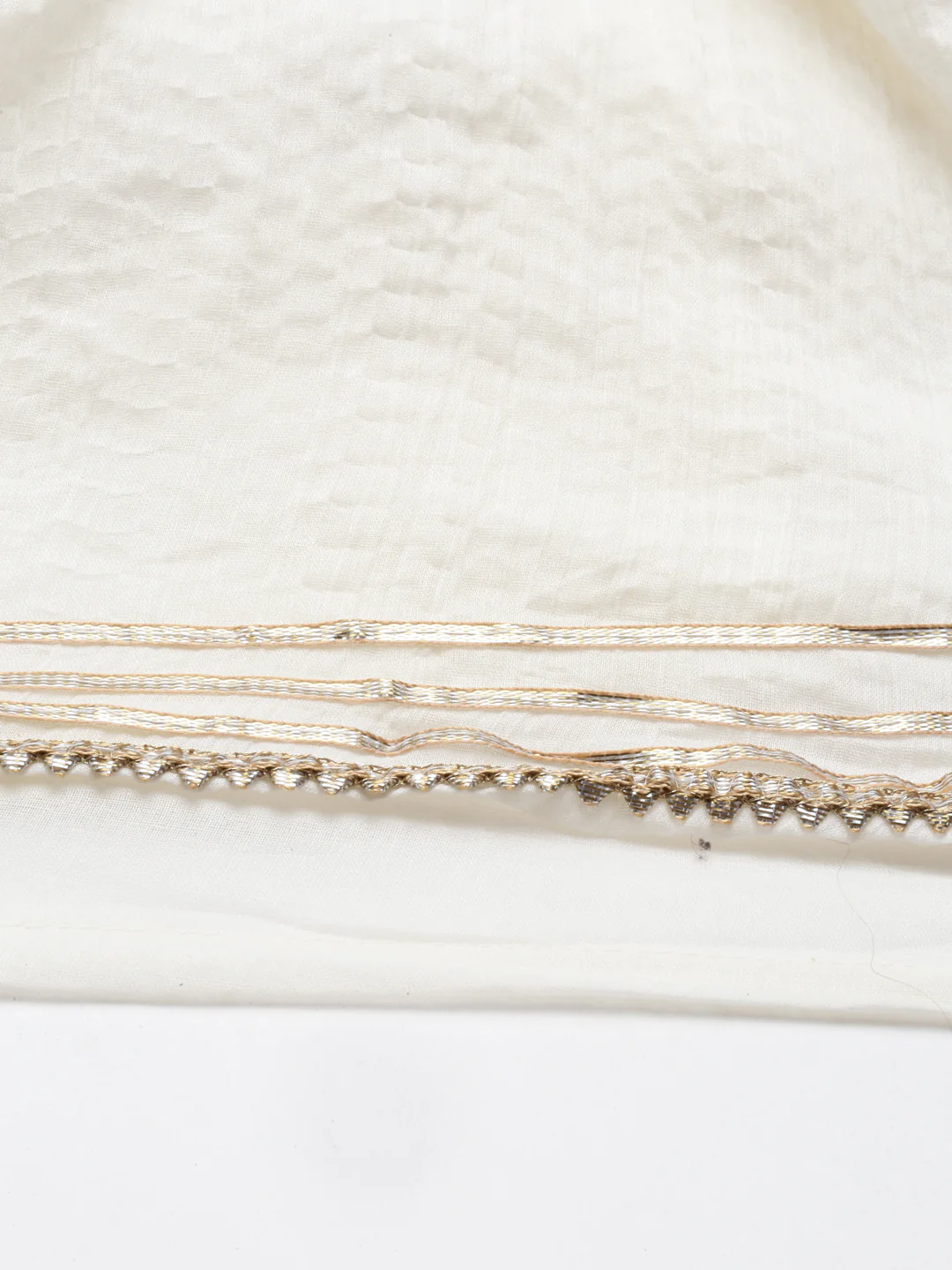 Neerus Cream Color Santoon Fabric Kurta With Dupatta - Image 7