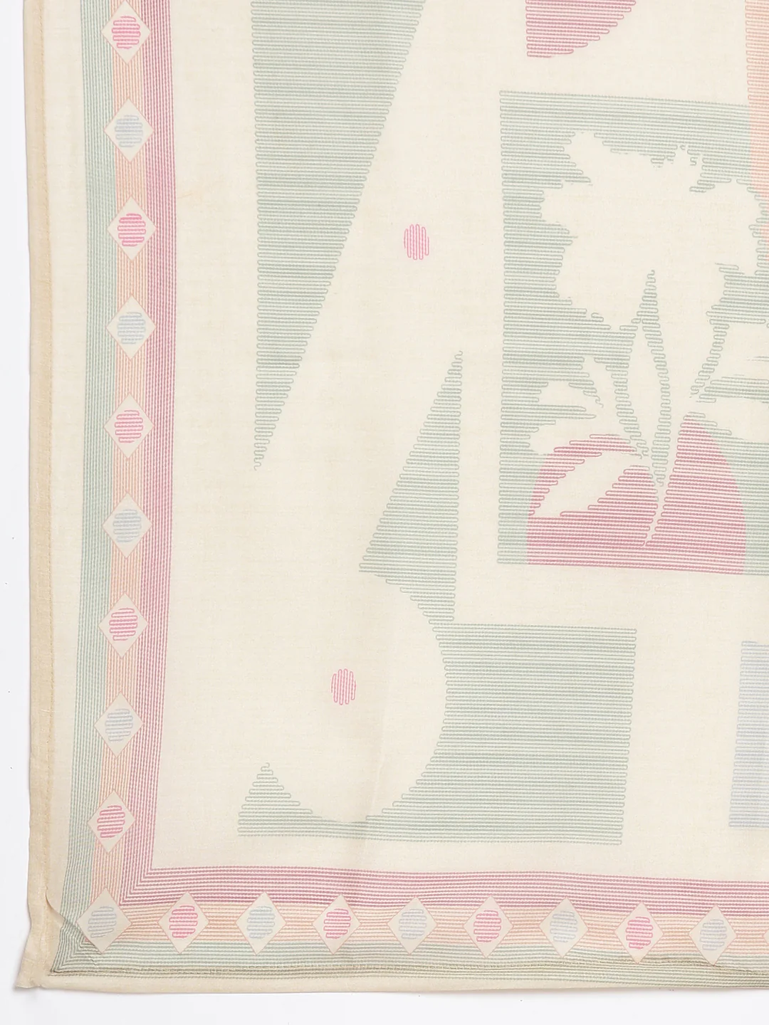 Neerus Cream Printed Straight Kurta and Trousers With Dupatta - Image 7