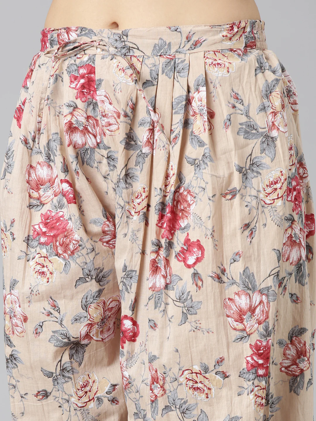 Neerus Cream Regular Straight Printed Kurta And Salwar With Dupatta - Image 6