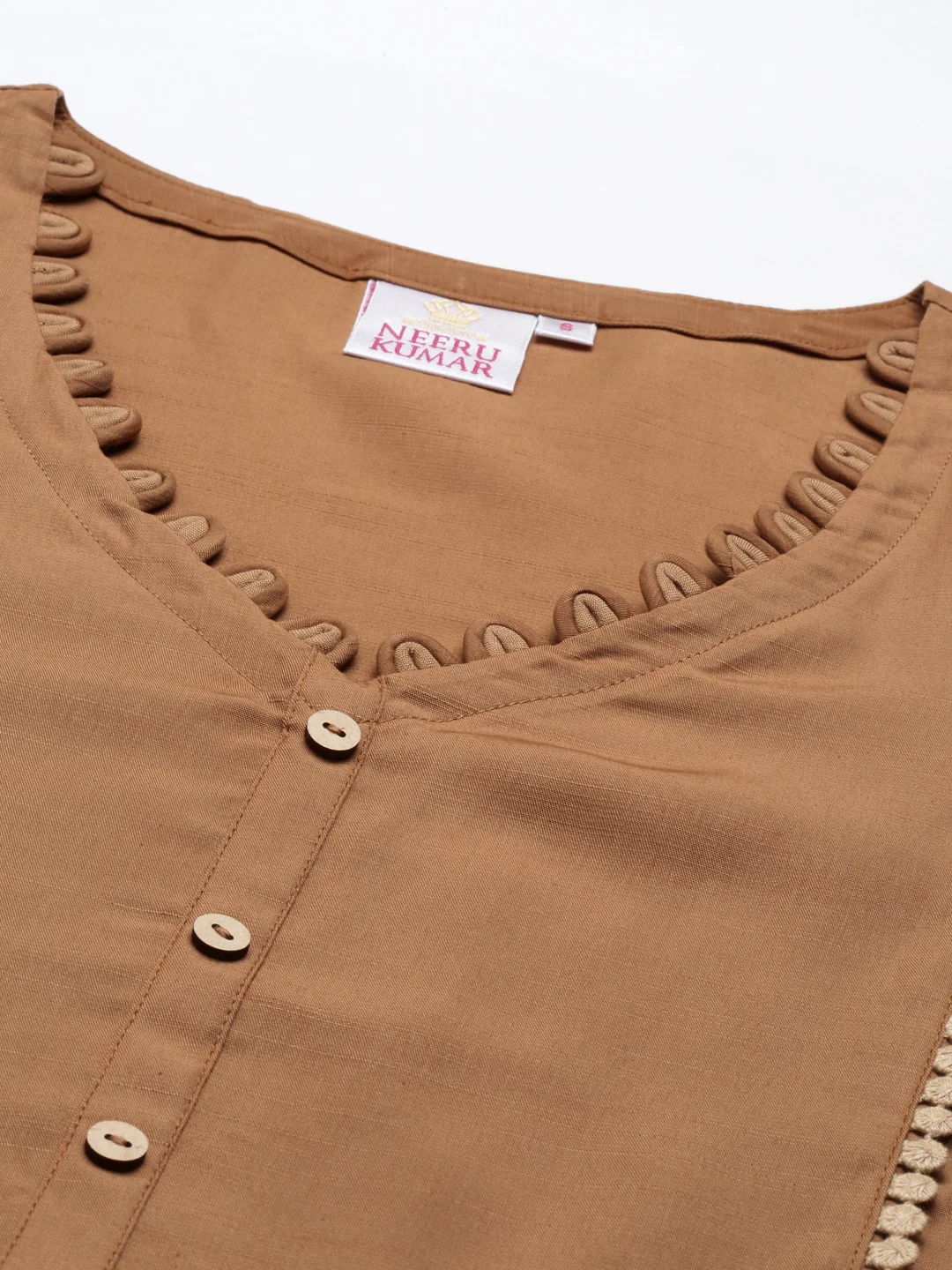 Neerus D Beige Color Rayon Fabric Kurta - Image 2