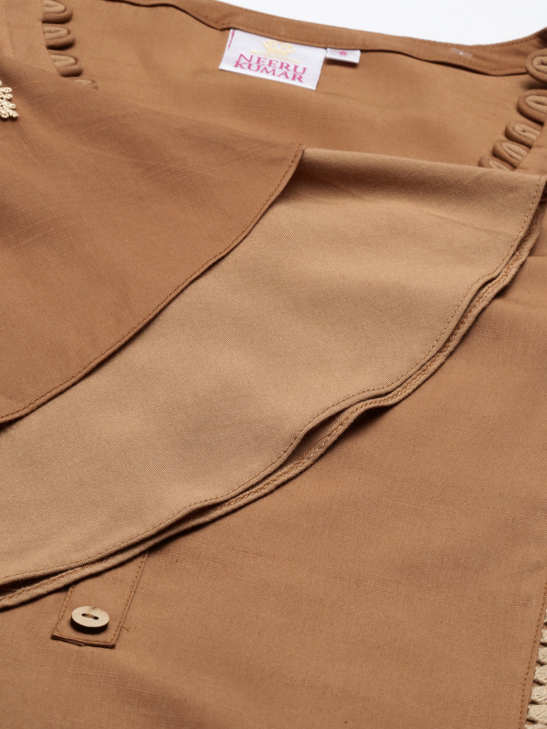 Neerus D Beige Color Rayon Fabric Kurta - Image 7