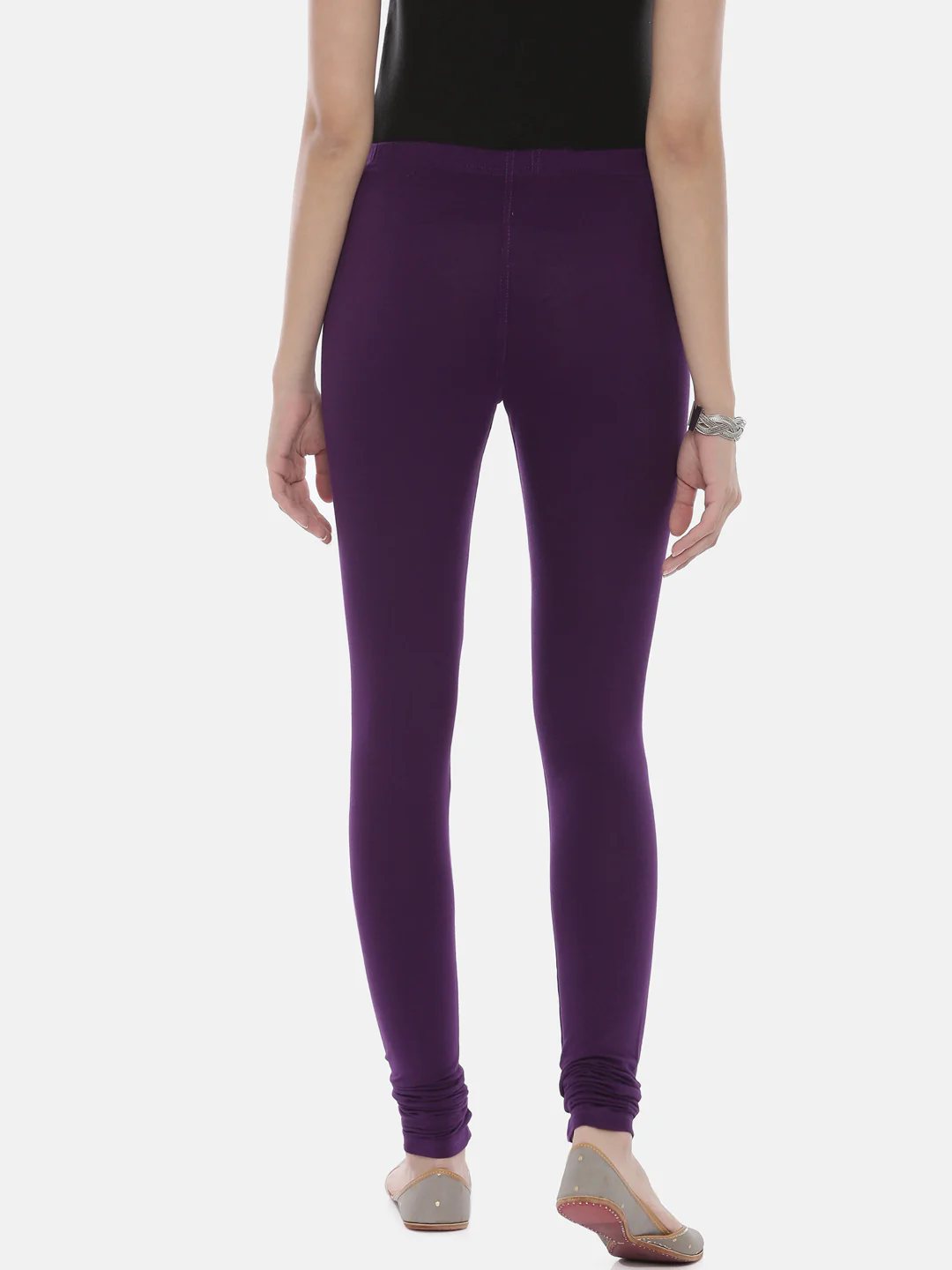 Neerus D Purple Color Lycra Fabric Leggings - Image 15