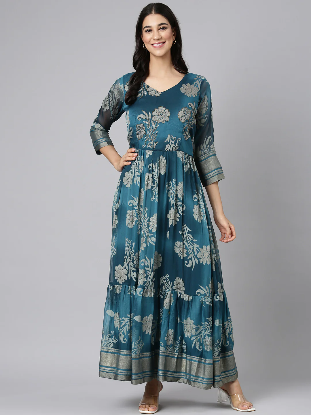 Neerus D Rama Casual Floral Maxi Dresses - Image 3