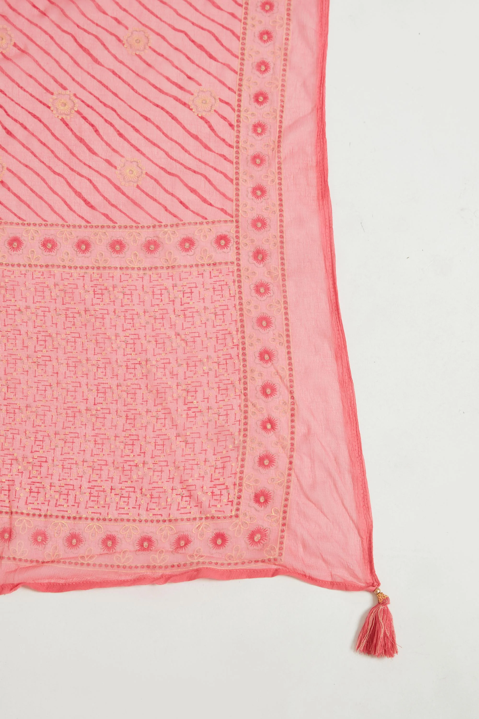 Neerus Deep Caramine Color Cotton Fabric Salwar Kameez - Image 7