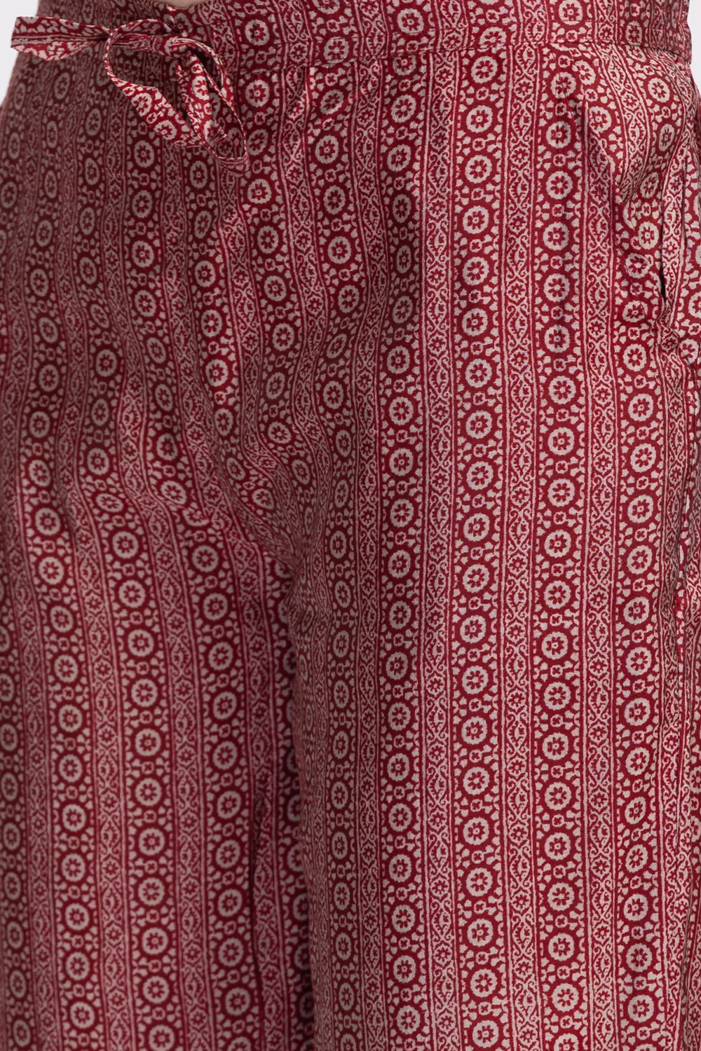 Neerus Embroidered A-Line Kurta with Trousers With Dupatta - Image 6