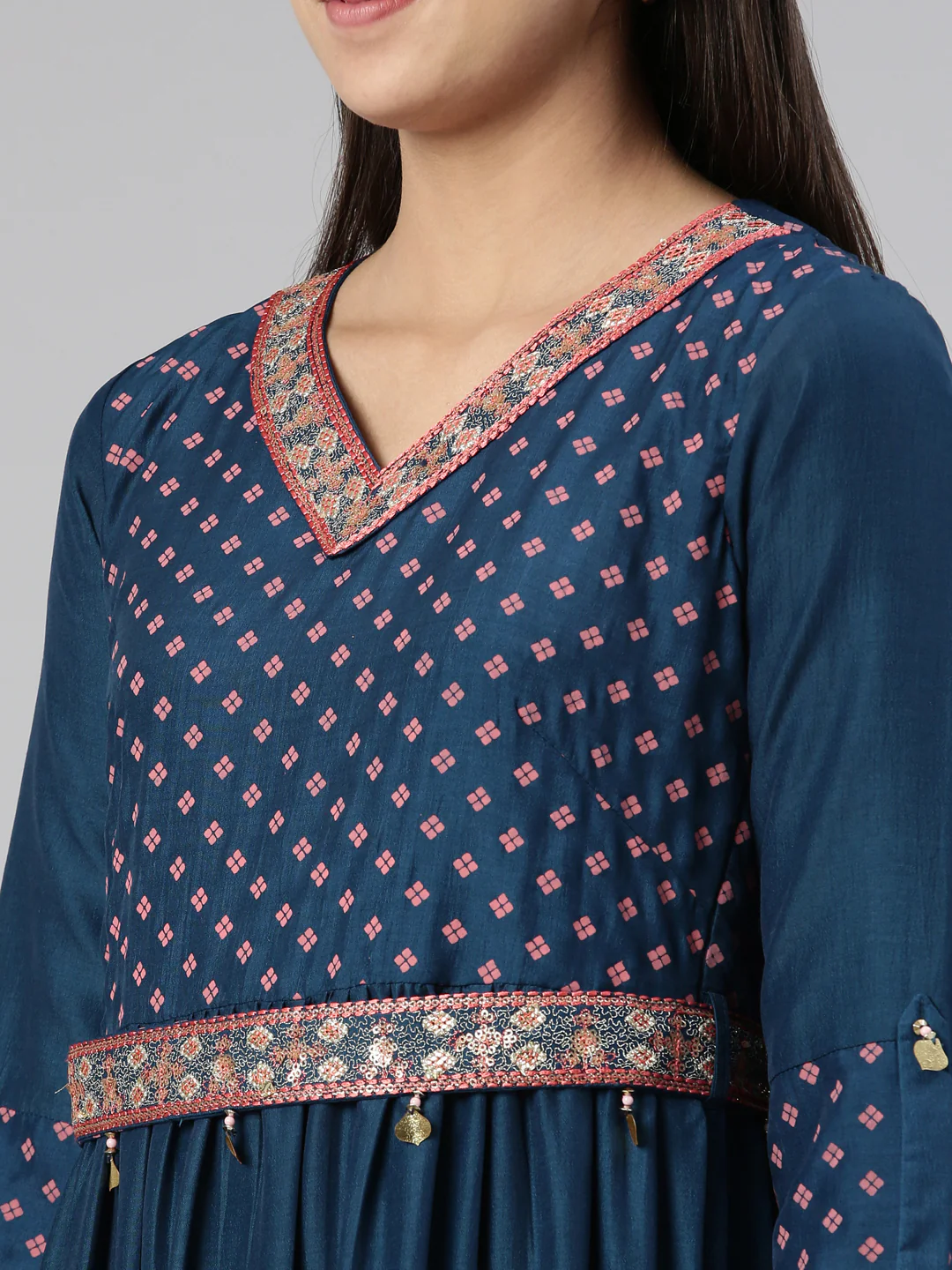 Neerus Ethnic Motifs Ethnic Maxi Dress - Image 4