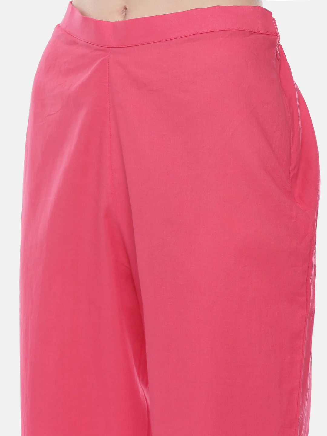 Neerus Fushia Color Muslin Fabric Suit-Pant - Image 8