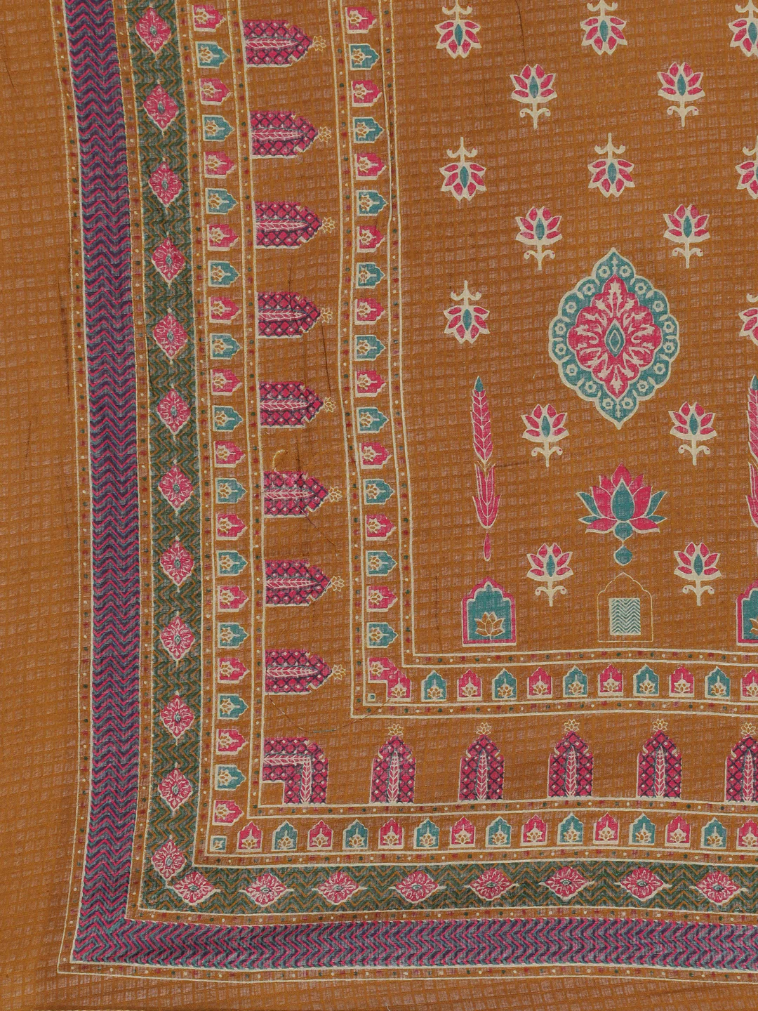 Neerus Gold Solid Straight Kurta and Trousers With Dupatta - Image 7