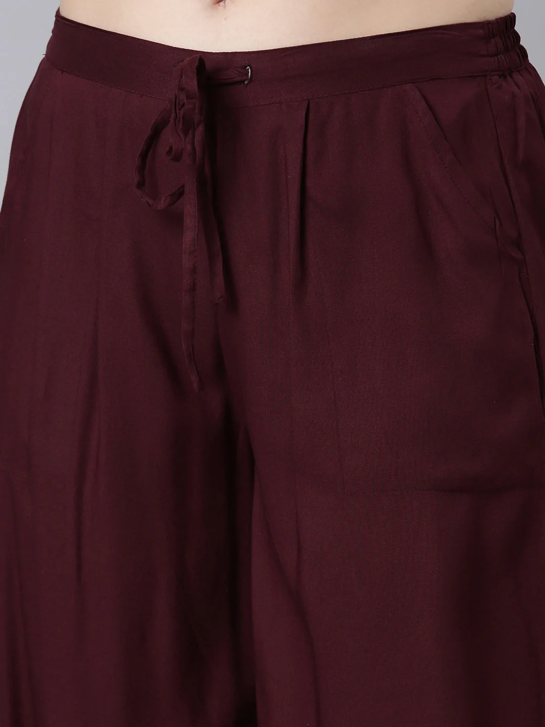Neerus Grape Panelled Straight Ethnic Motifs Kurta And Churidar With Dupatta - Image 6