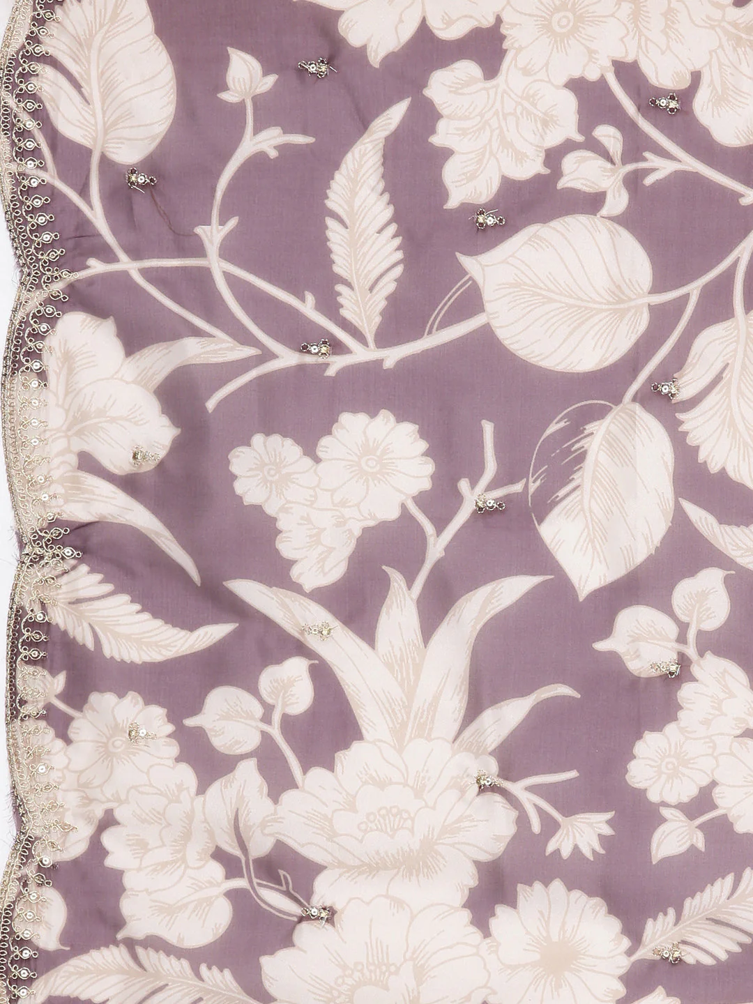 Neerus Grape Panelled Straight Ethnic Motifs Kurta And Churidar With Dupatta - Image 7