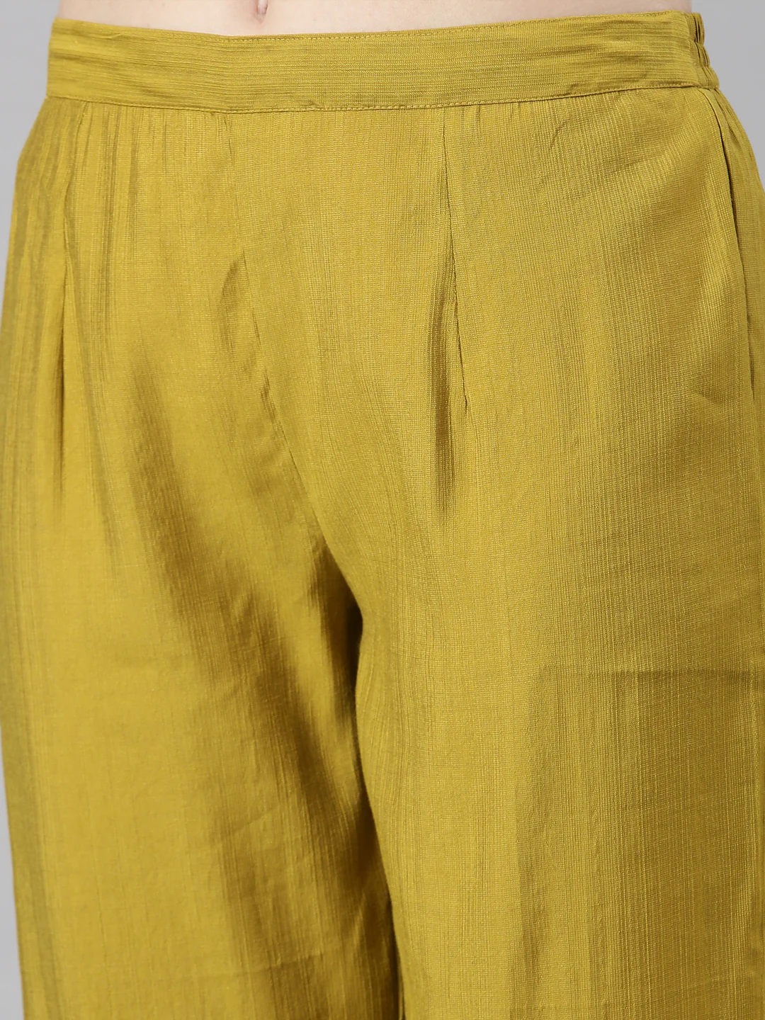 Neerus Green Casual Solid Straight Kurta and Trousers With Dupatta - Image 7