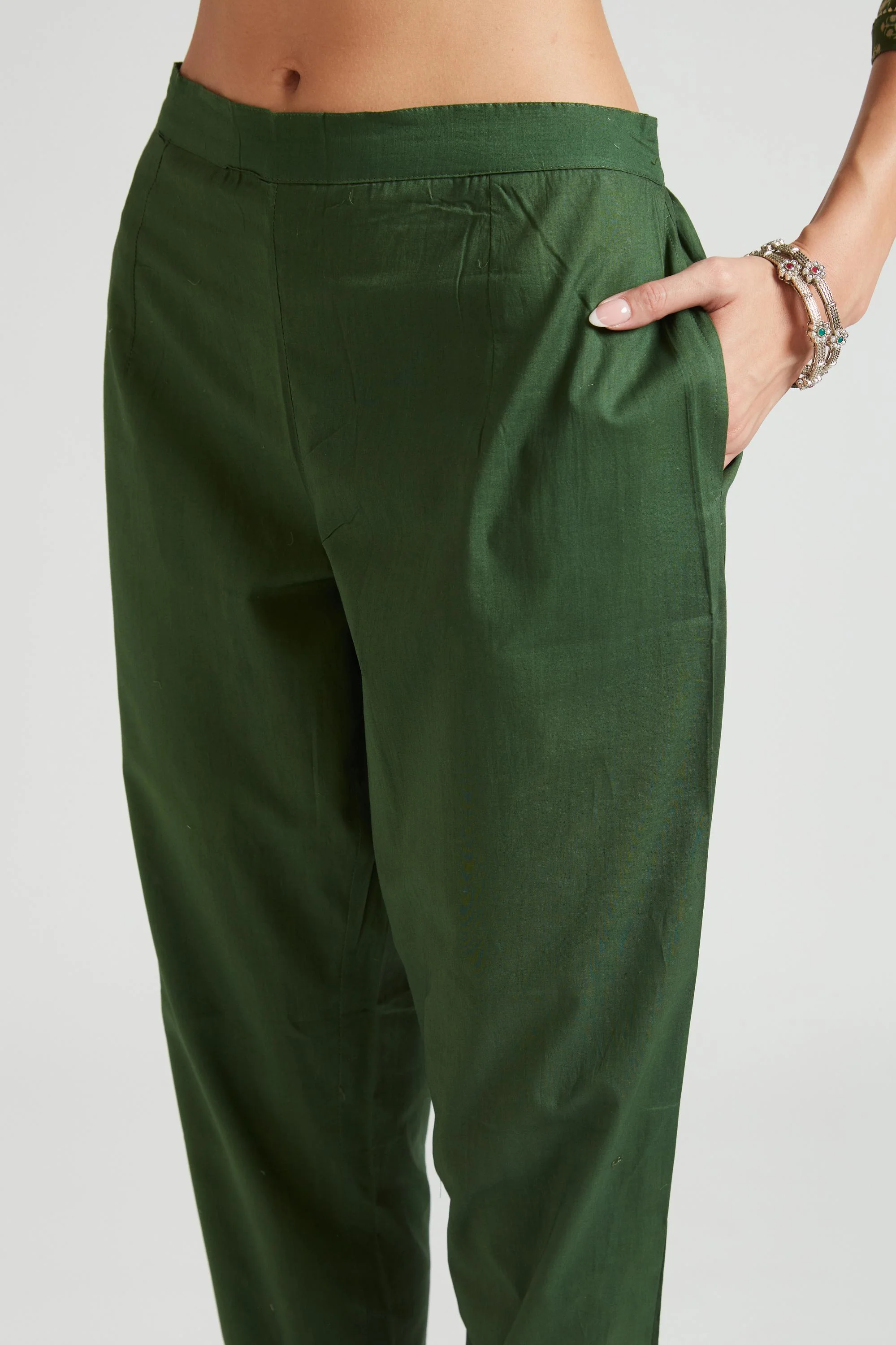Neerus Green Color Chanderi Fabric Salwar Kameez - Image 4