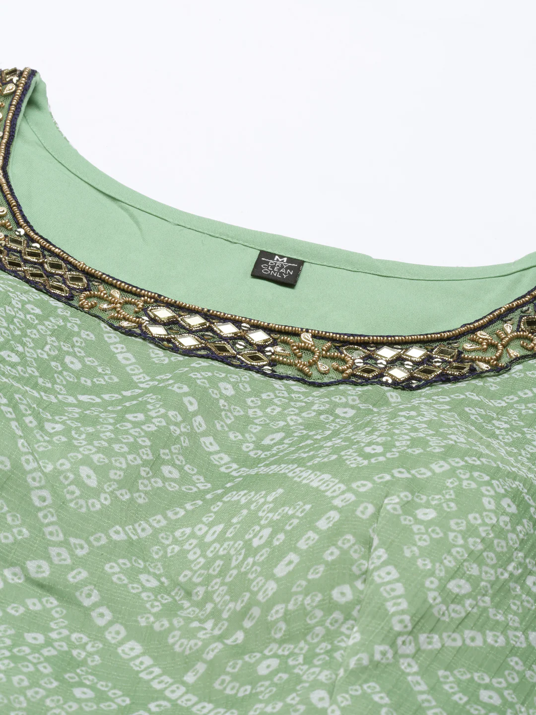 Neerus Green Color Chiffon Fabric Kurta - Image 2