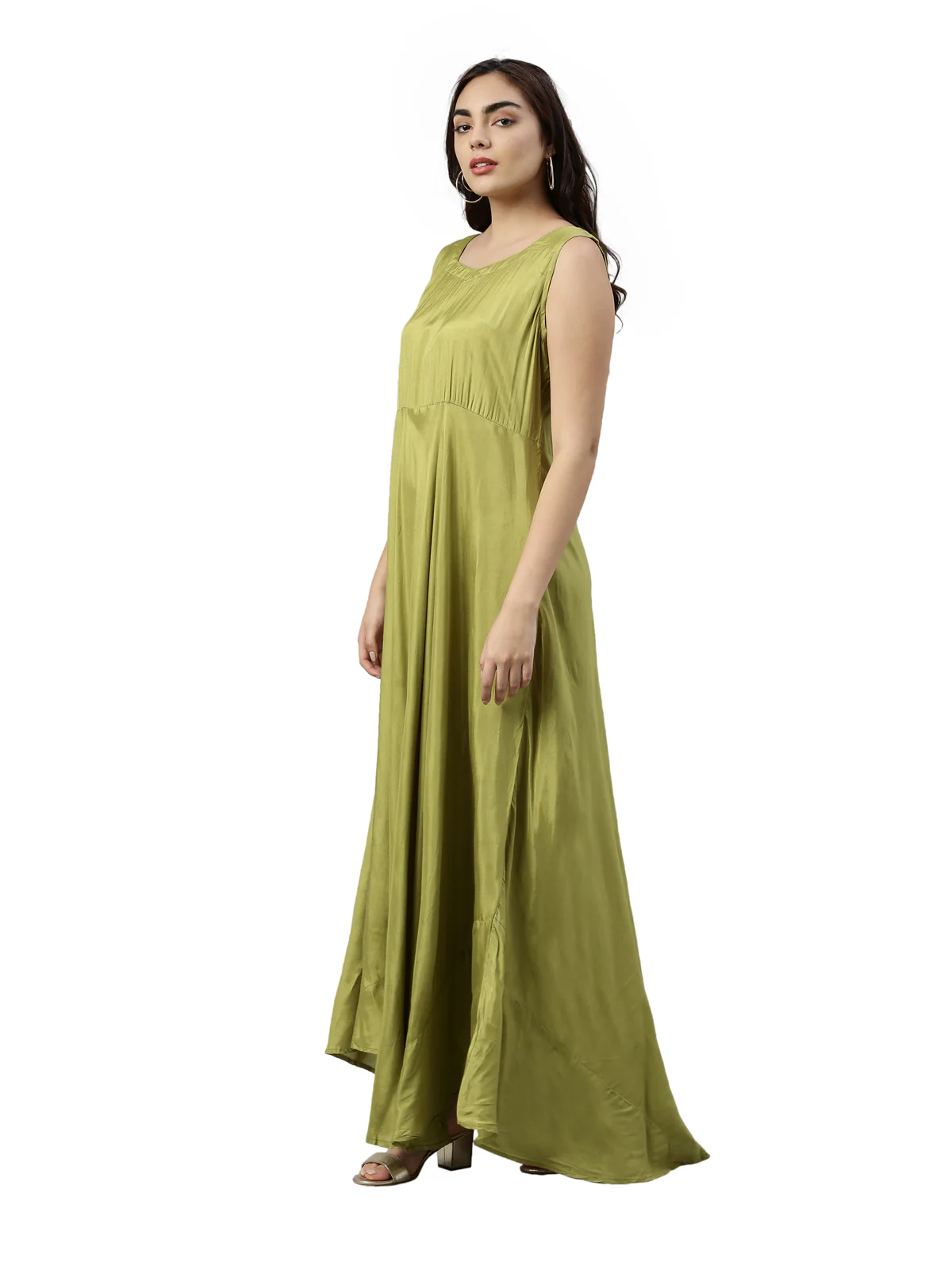Neerus Green Color Flex Fabric Kurta - Image 3