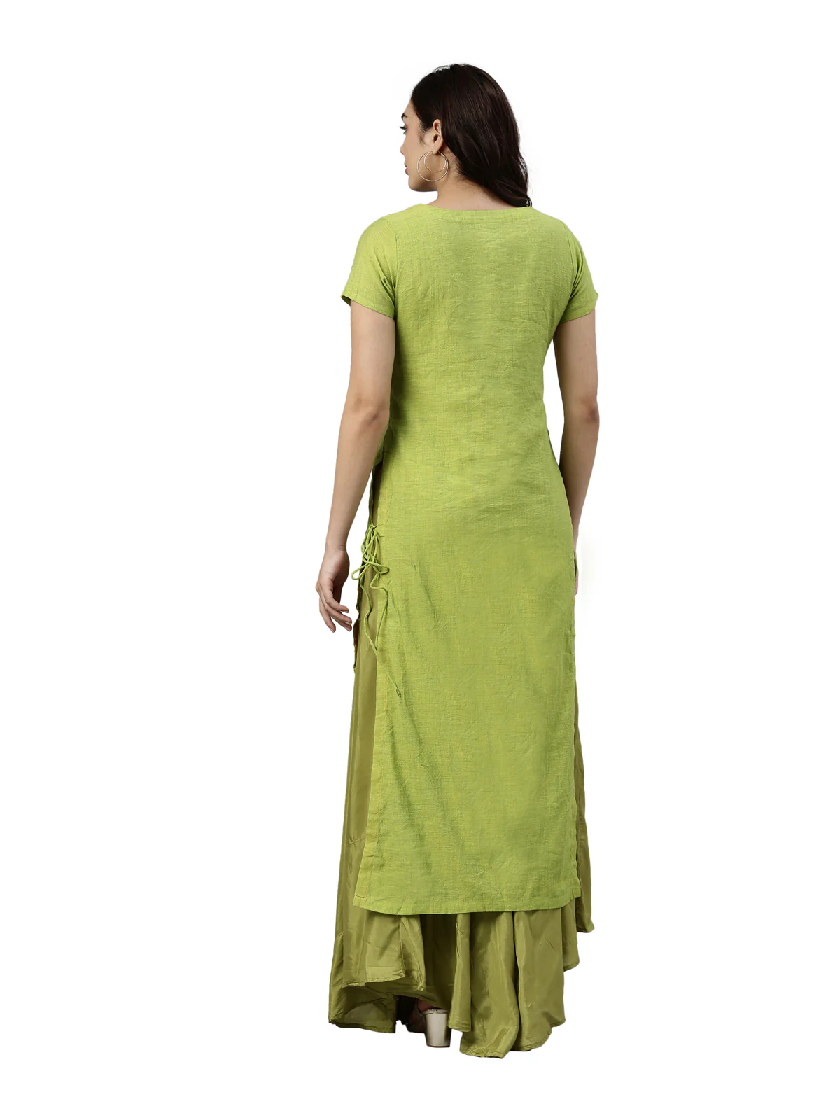 Neerus Green Color Flex Fabric Kurta - Image 5