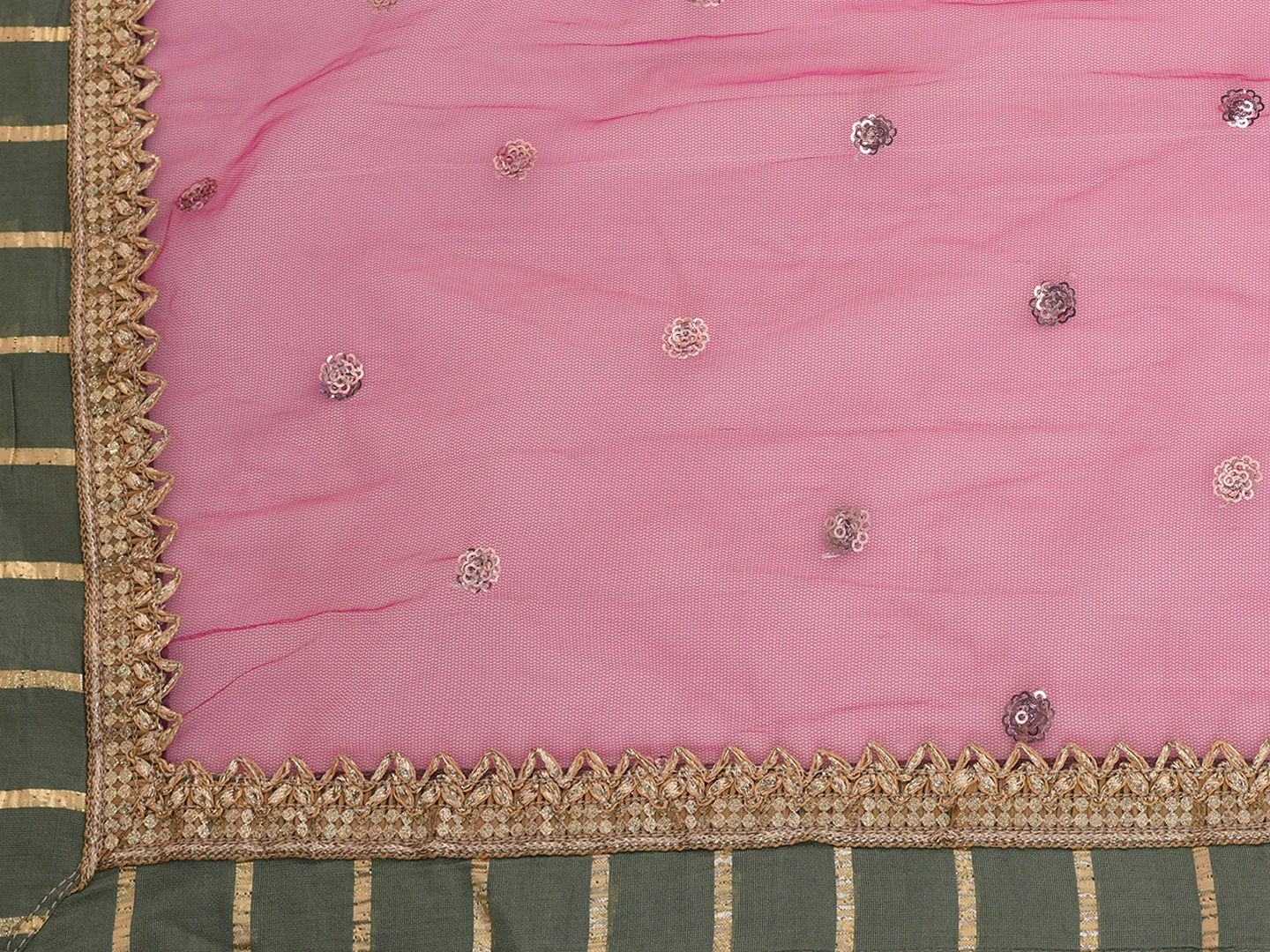 Neerus Green Color Georgette Fabric Gown - Image 4