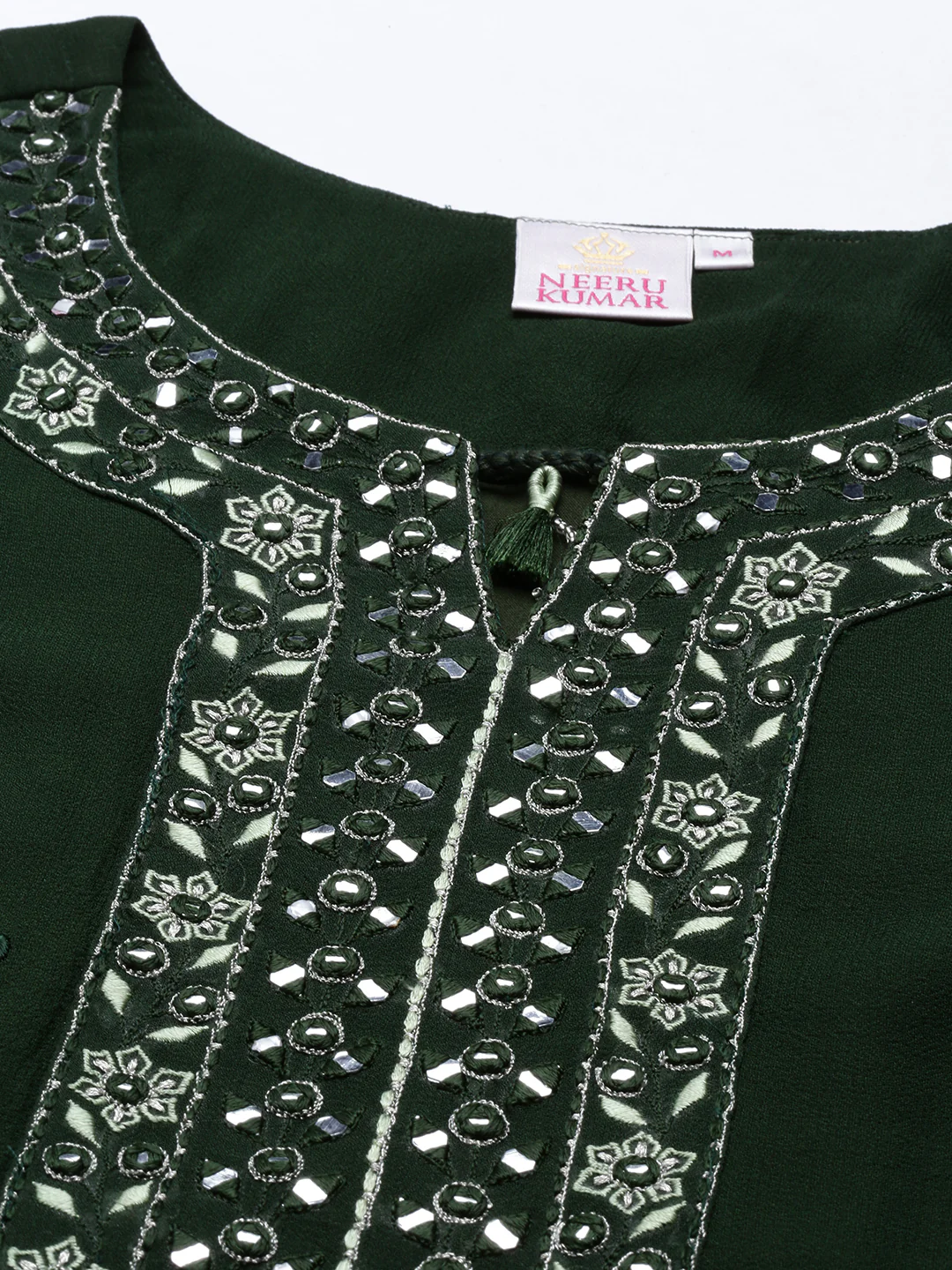 Neerus Green Color Georgette Fabric Kurta - Image 19