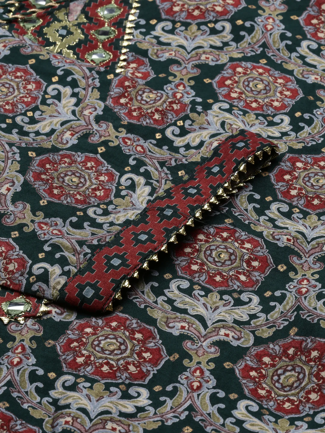 Neerus Green Color Rayon Fabric Kurta - Image 6