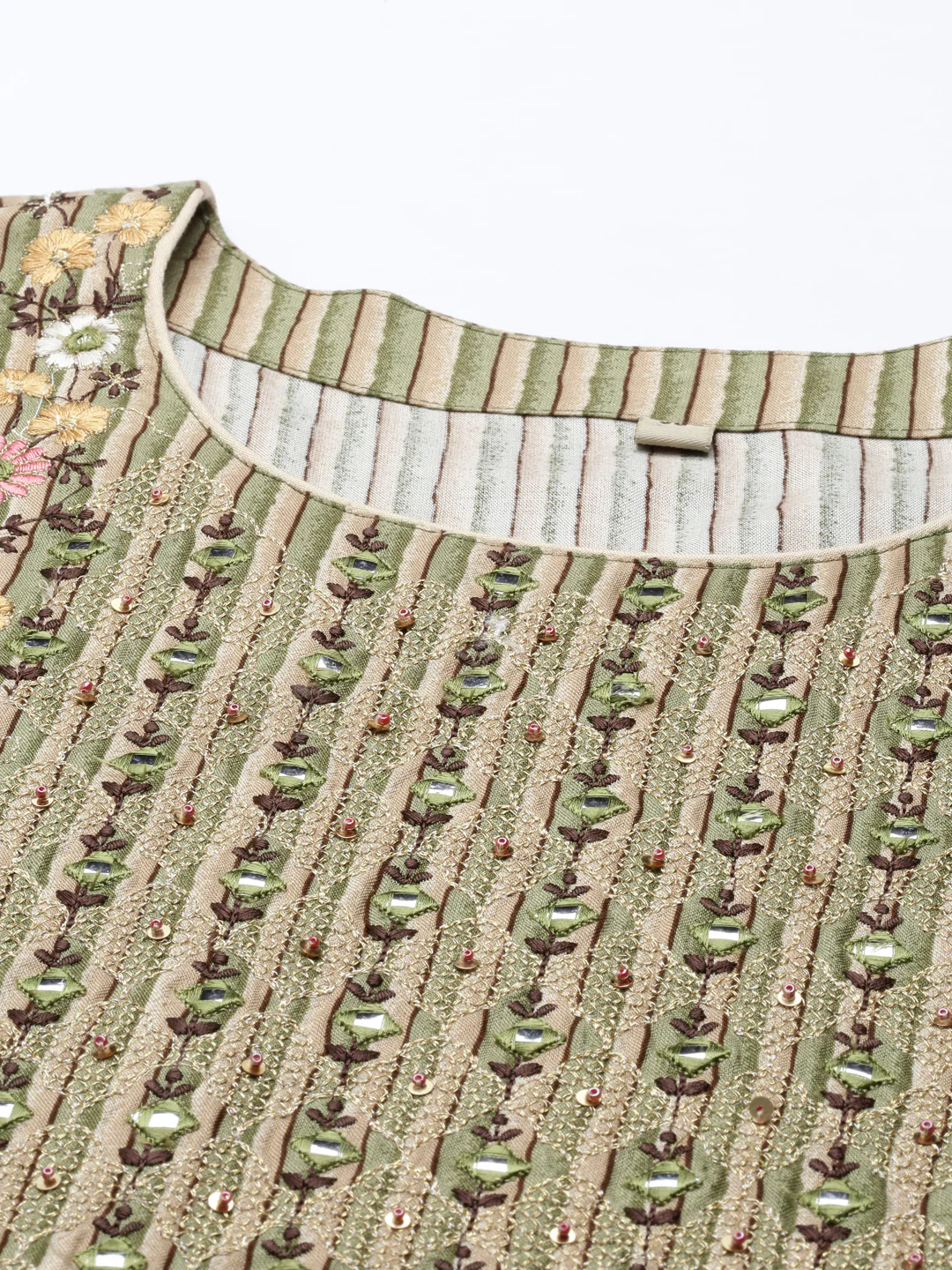 Neerus Green Color Rayon Fabric Kurta - Image 7
