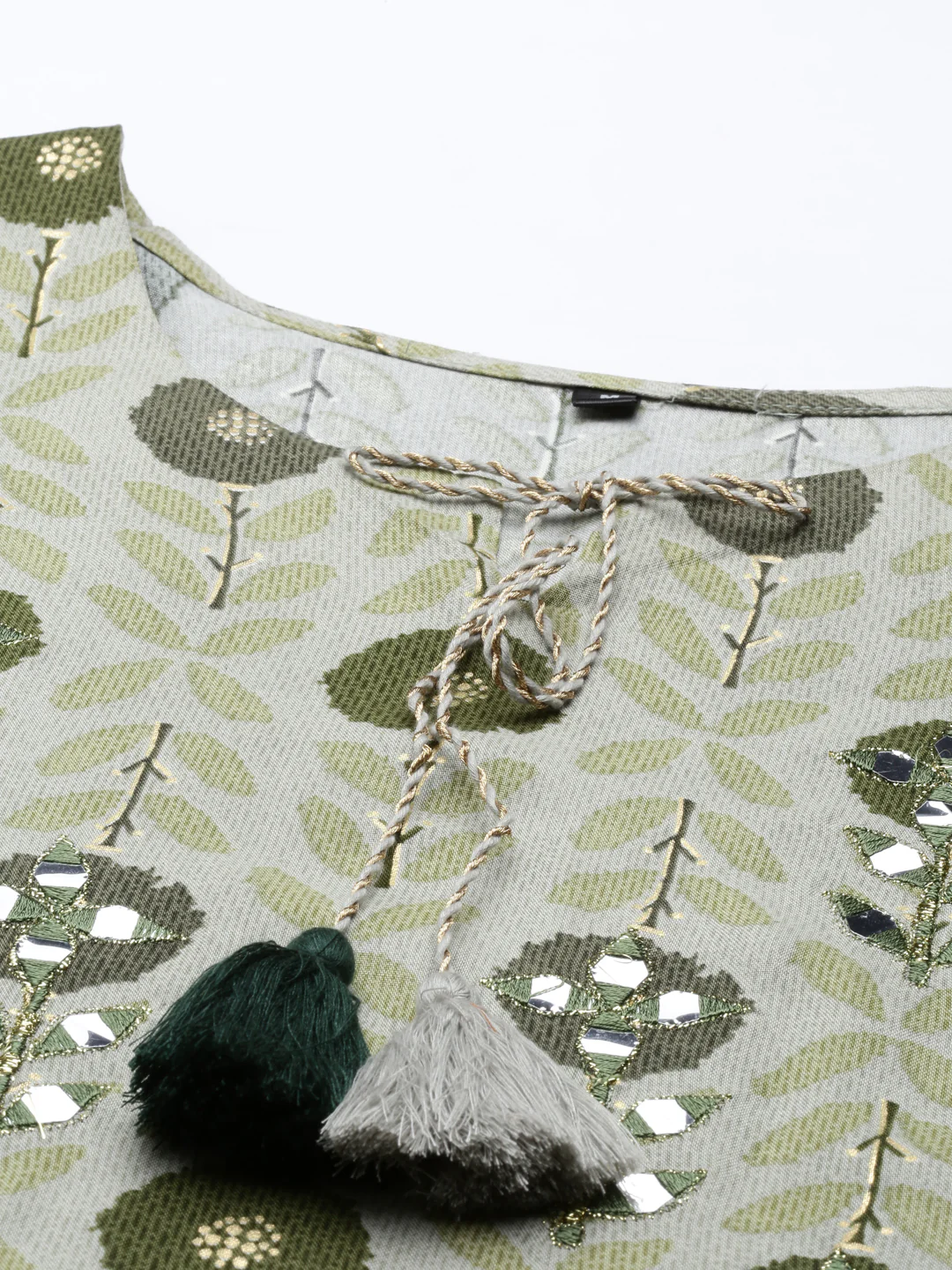 Neerus Green Color Rayon Fabric Kurta - Image 5