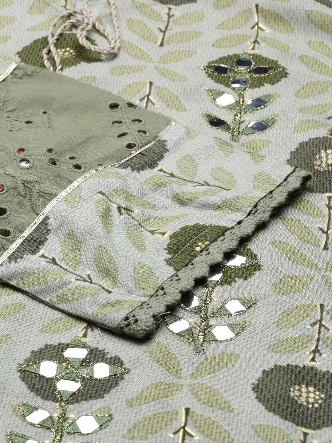 Neerus Green Color Rayon Fabric Kurta - Image 6