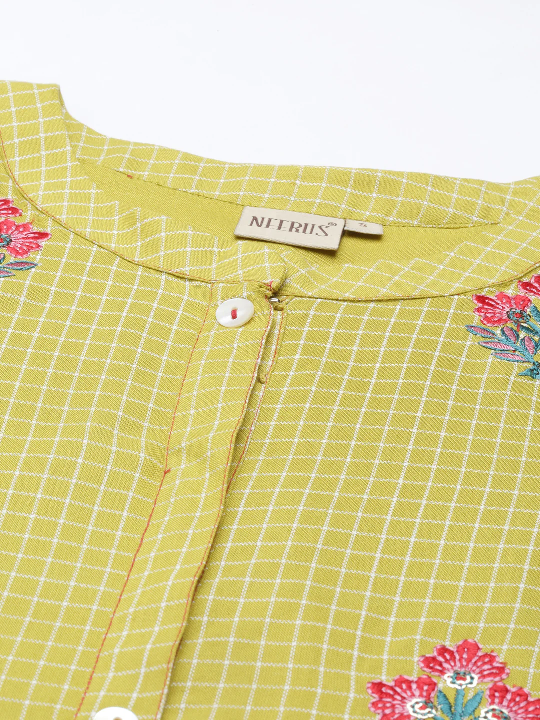 Neerus Green Color Rayon Fabric Kurta - Image 6
