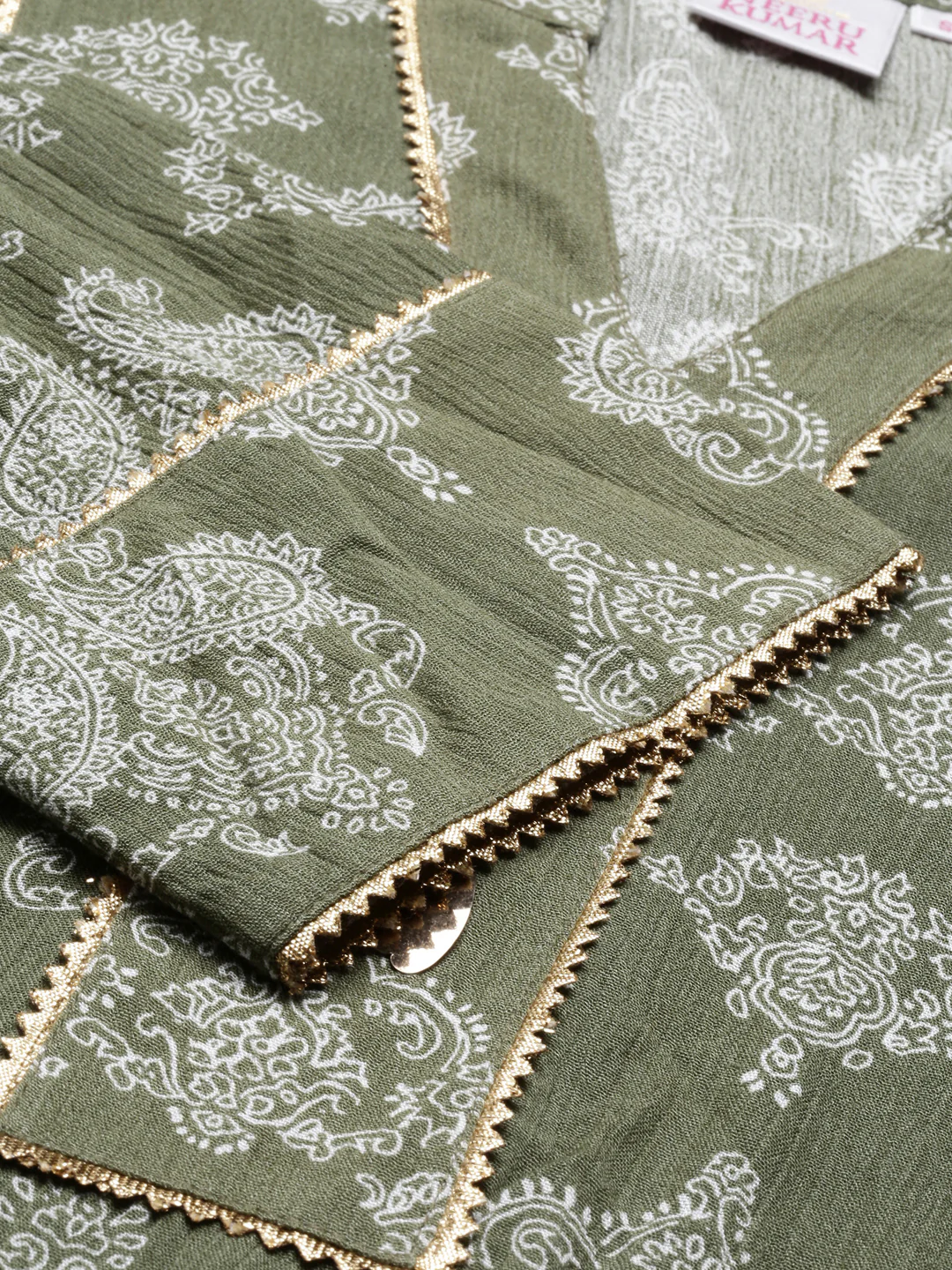 Neerus Green Color Rayon Fabric Tunic - Image 4