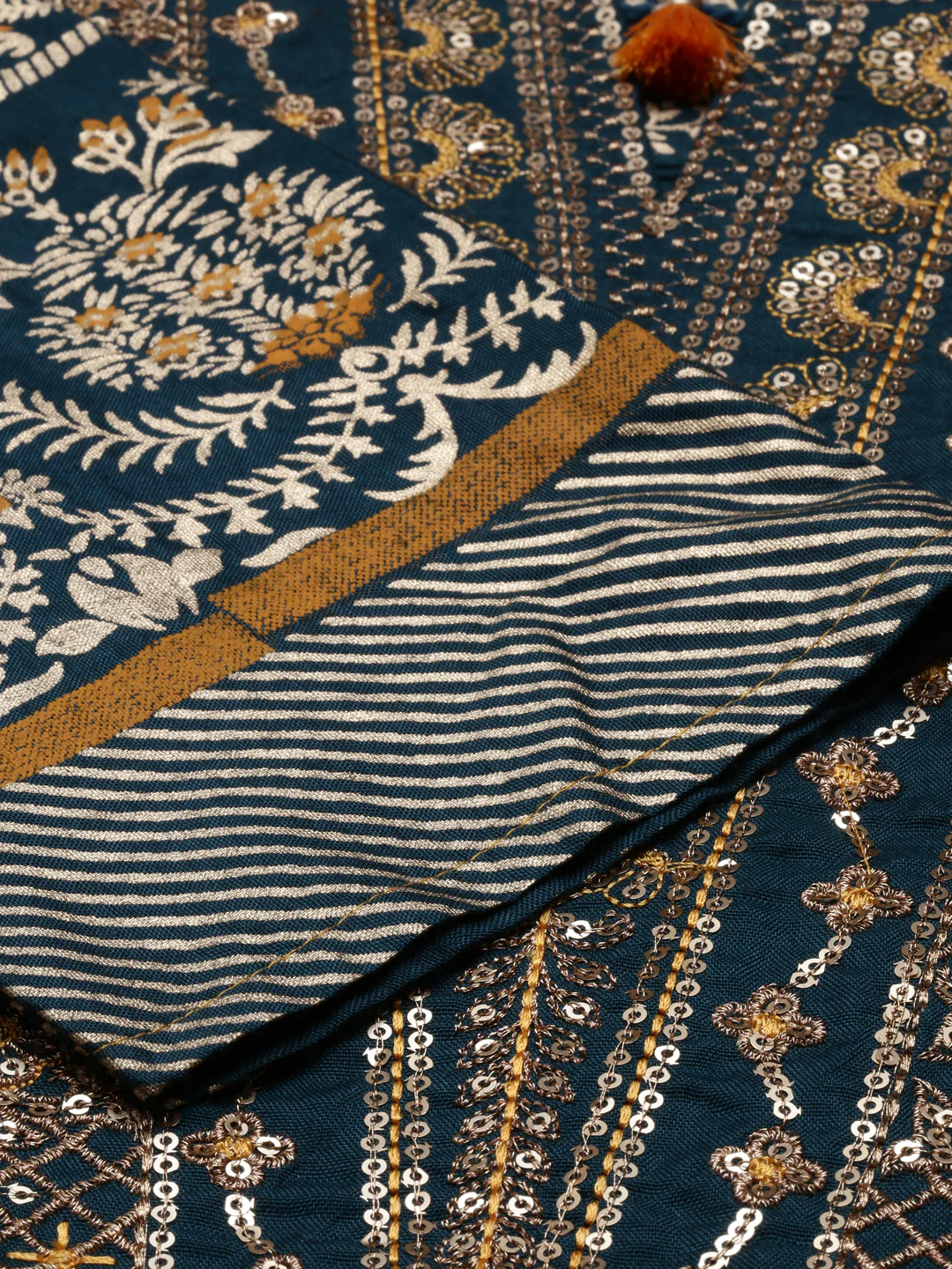 Neerus Green Color Santoon Fabric Tunic - Image 3