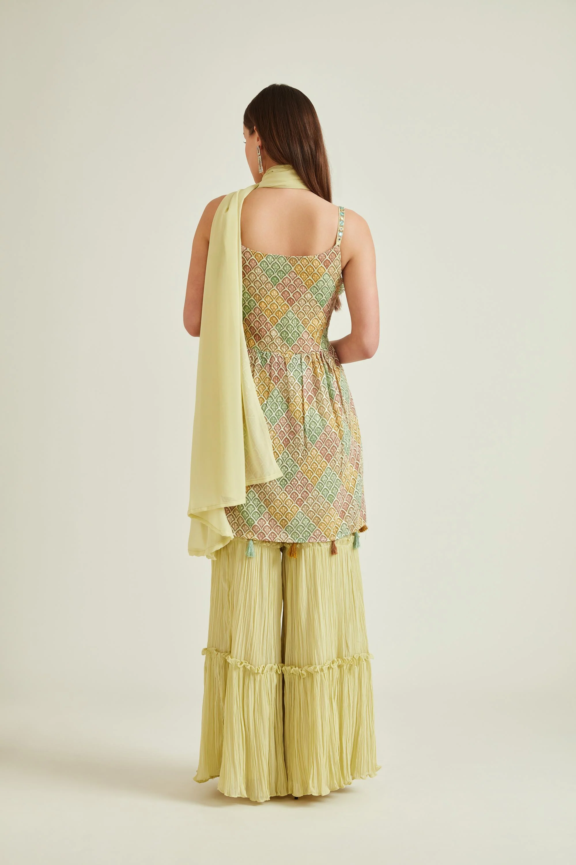 Neerus Green Colour Georgette Fabric Suit - Image 3