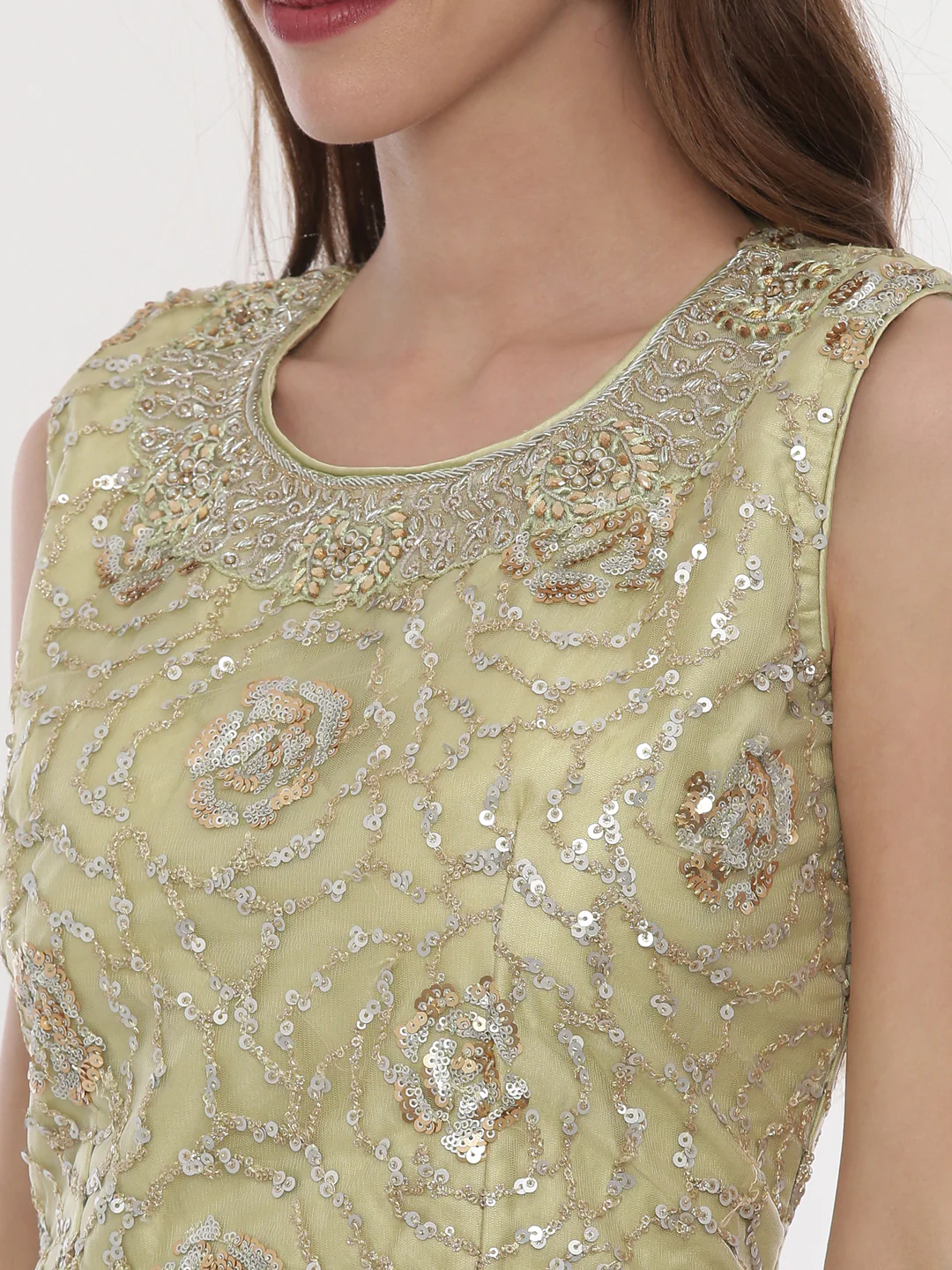 Neerus Green Embellished Lehenga Set - Image 3