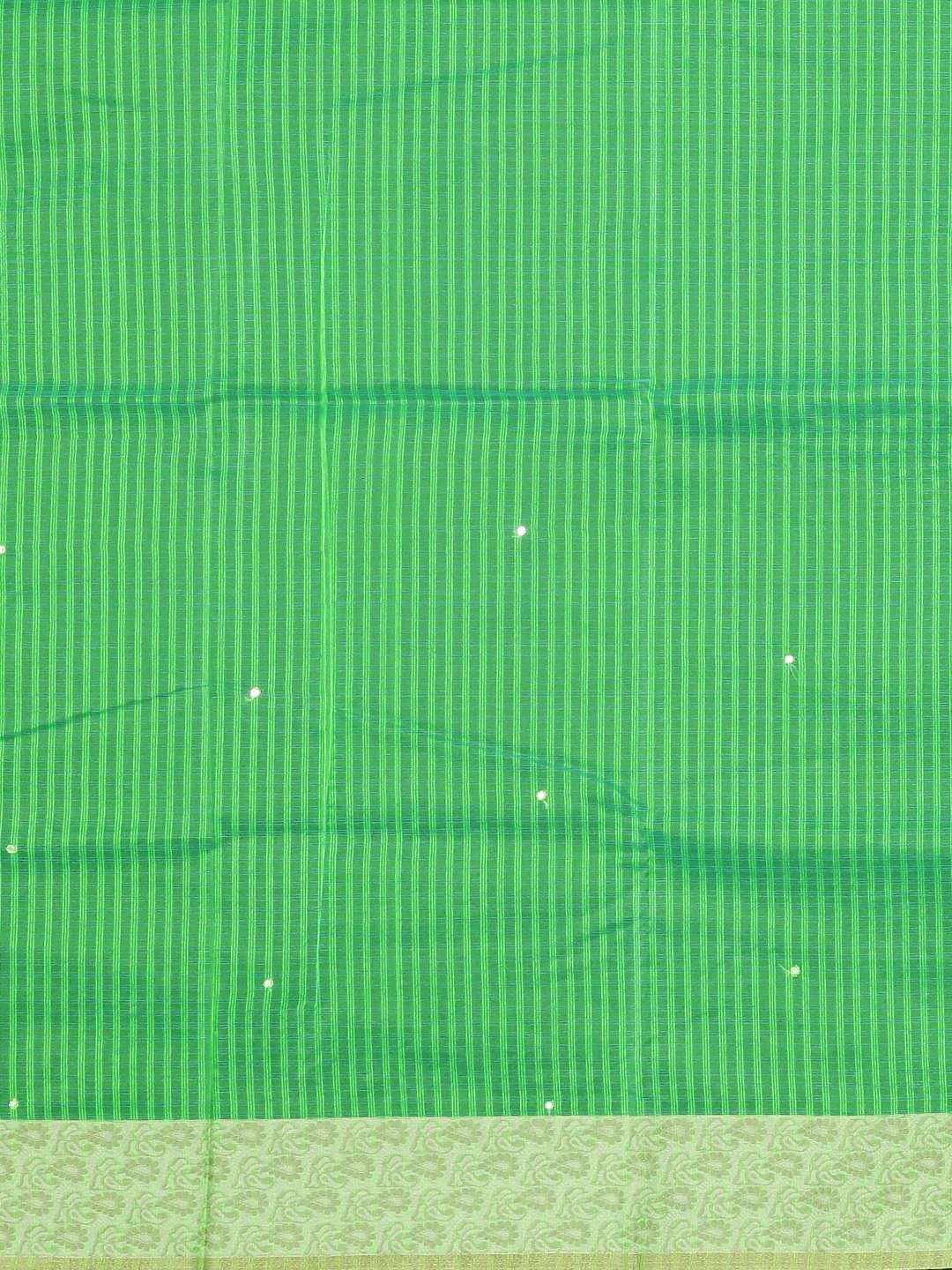 Neerus Green Embellished Saree With Blouse - Image 3