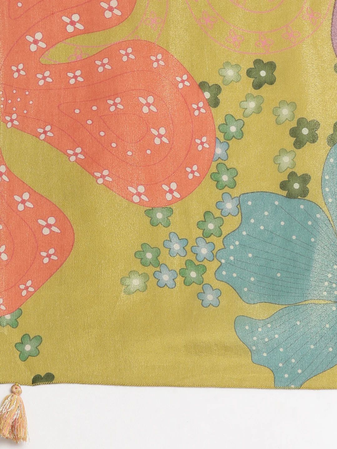 Neerus Green Embroidered Straight Kurta and Trousers With Dupatta - Image 7