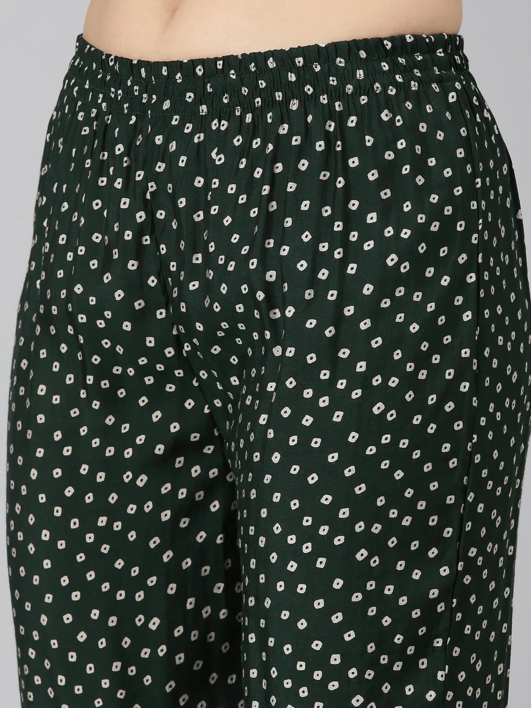 Neerus Green Pleated Straight Printed Readymade suits - Image 6
