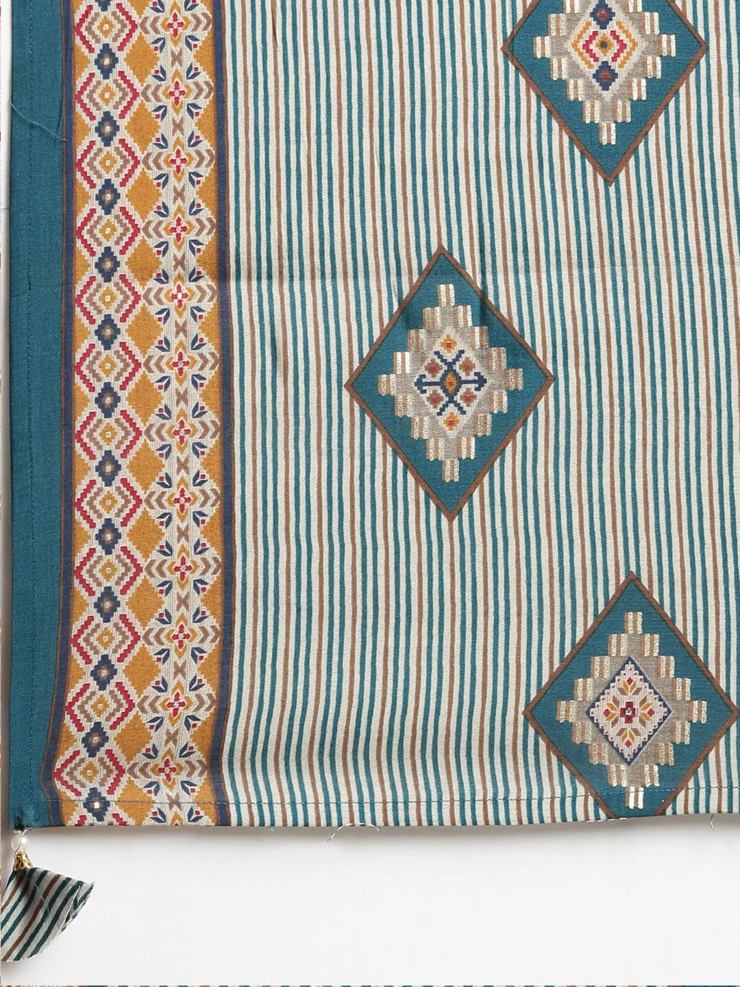 Neerus Green Pleated Straight Printed Readymade suits - Image 7