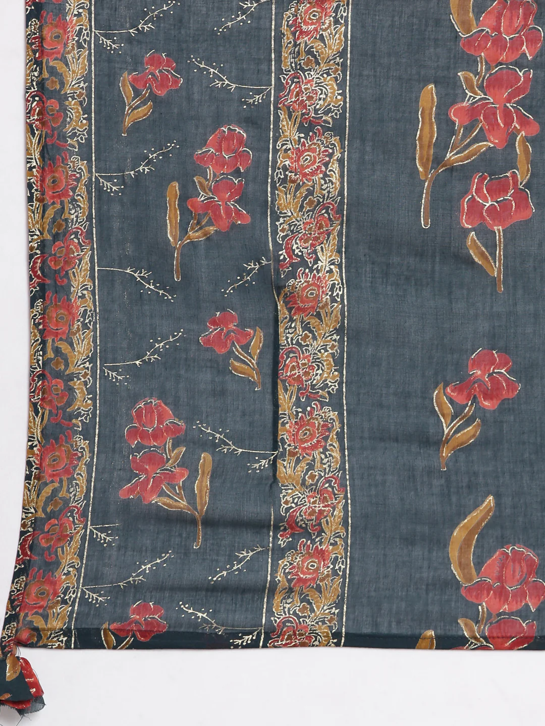 Neerus Green Printed Anarkali Kurta and Trousers With Dupatta - Image 7