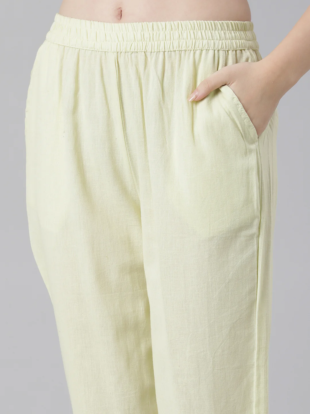 Neerus Green Printed Straight Kurta and Trousers With Dupatta - Image 6