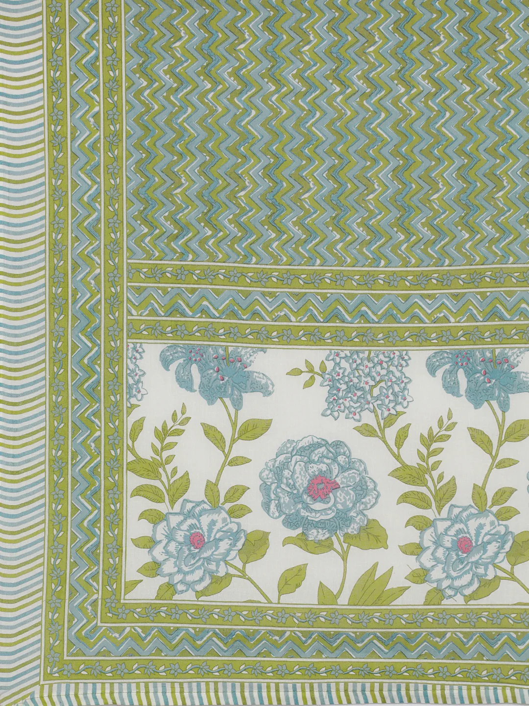 Neerus Green Printed Straight Kurta and Trousers With Dupatta - Image 7