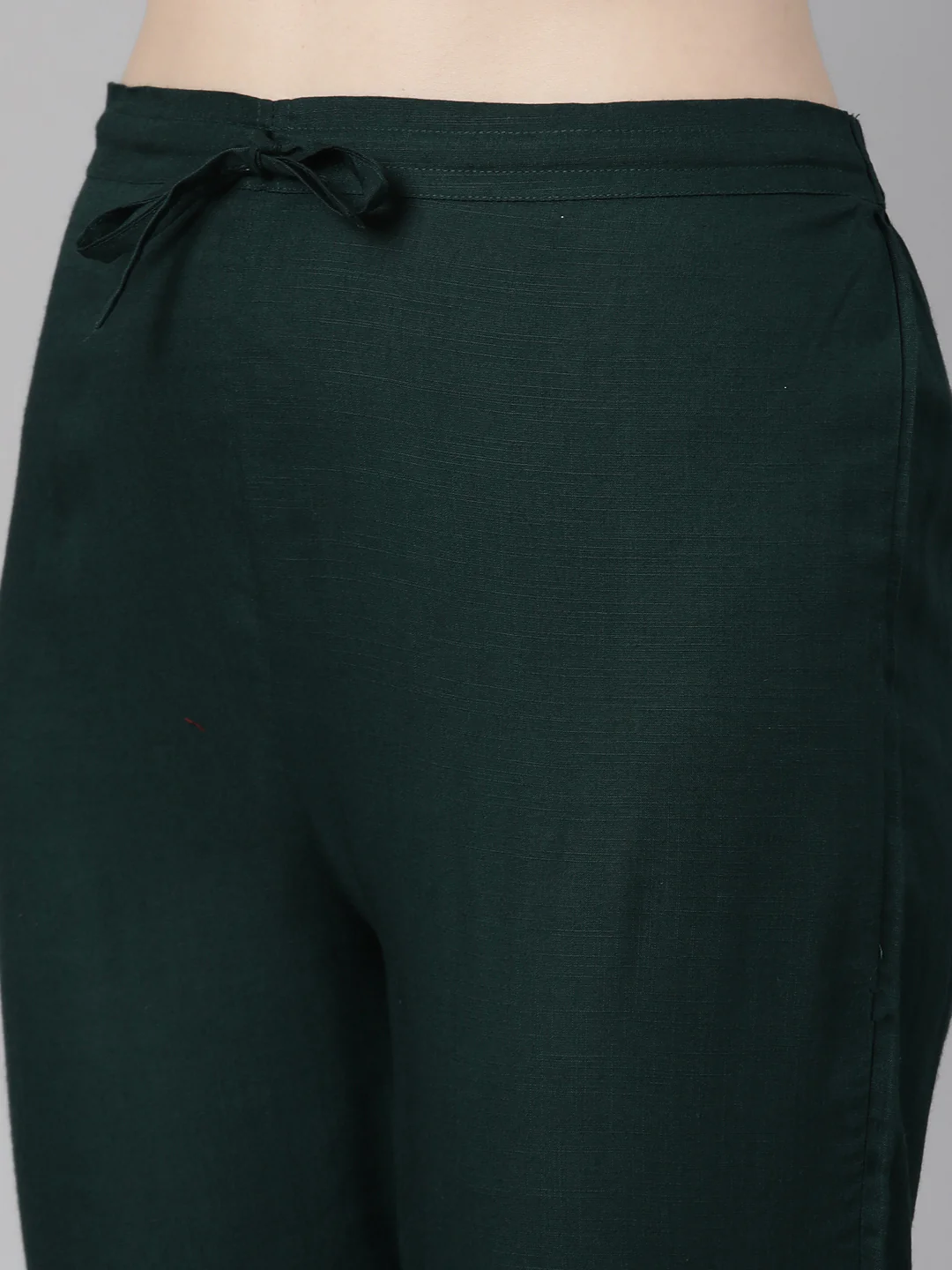 Neerus Green Regular Calf Length Printed Kurta Embroidered Trousers With Dupatta - Image 7