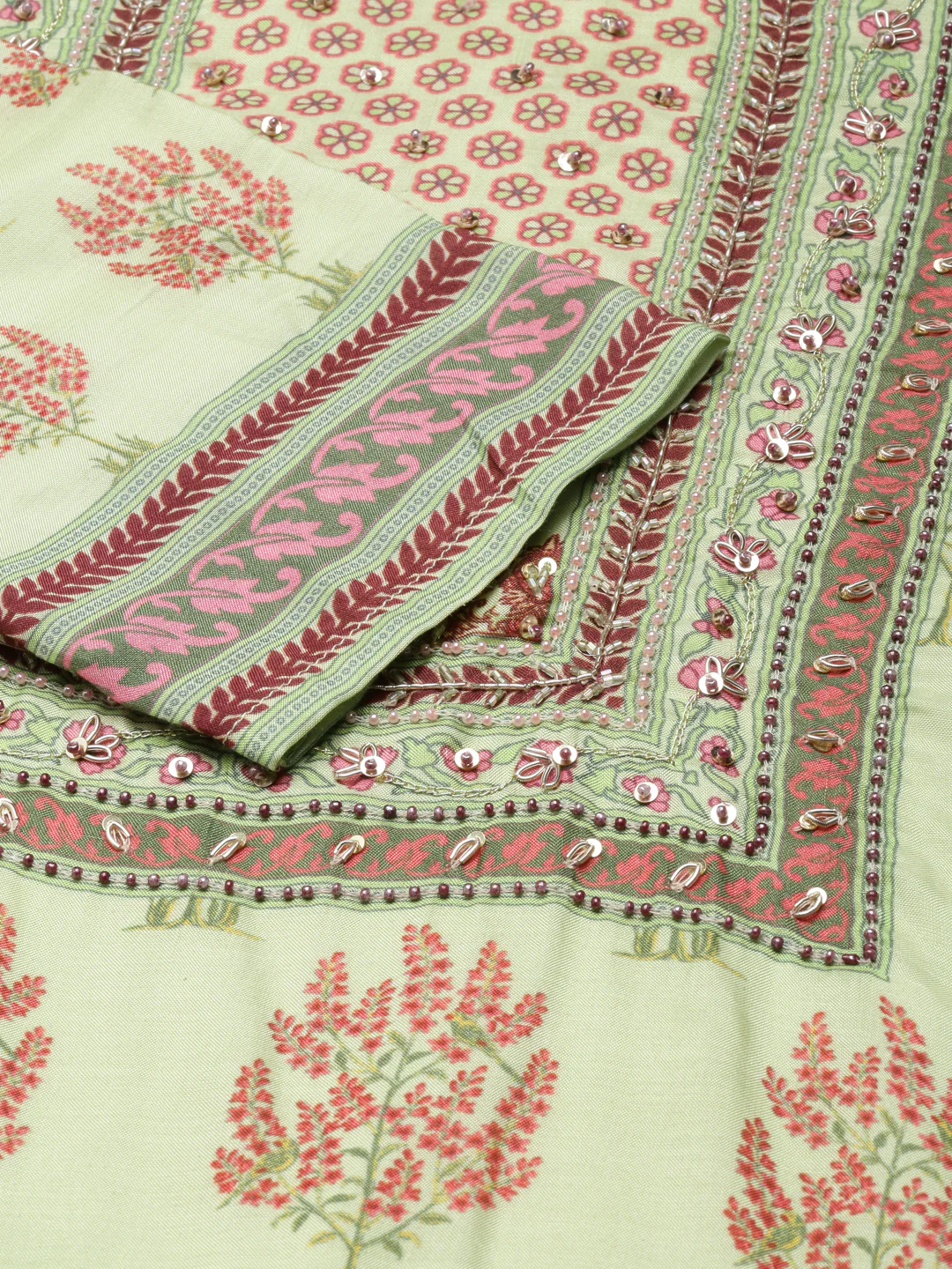 Neerus Pista Regular High-Low Kurta - Image 5