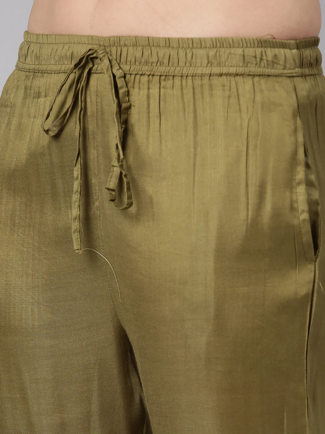 Neerus Green Regular Straight Floral Kurta And Trousers With Dupatta - Image 5