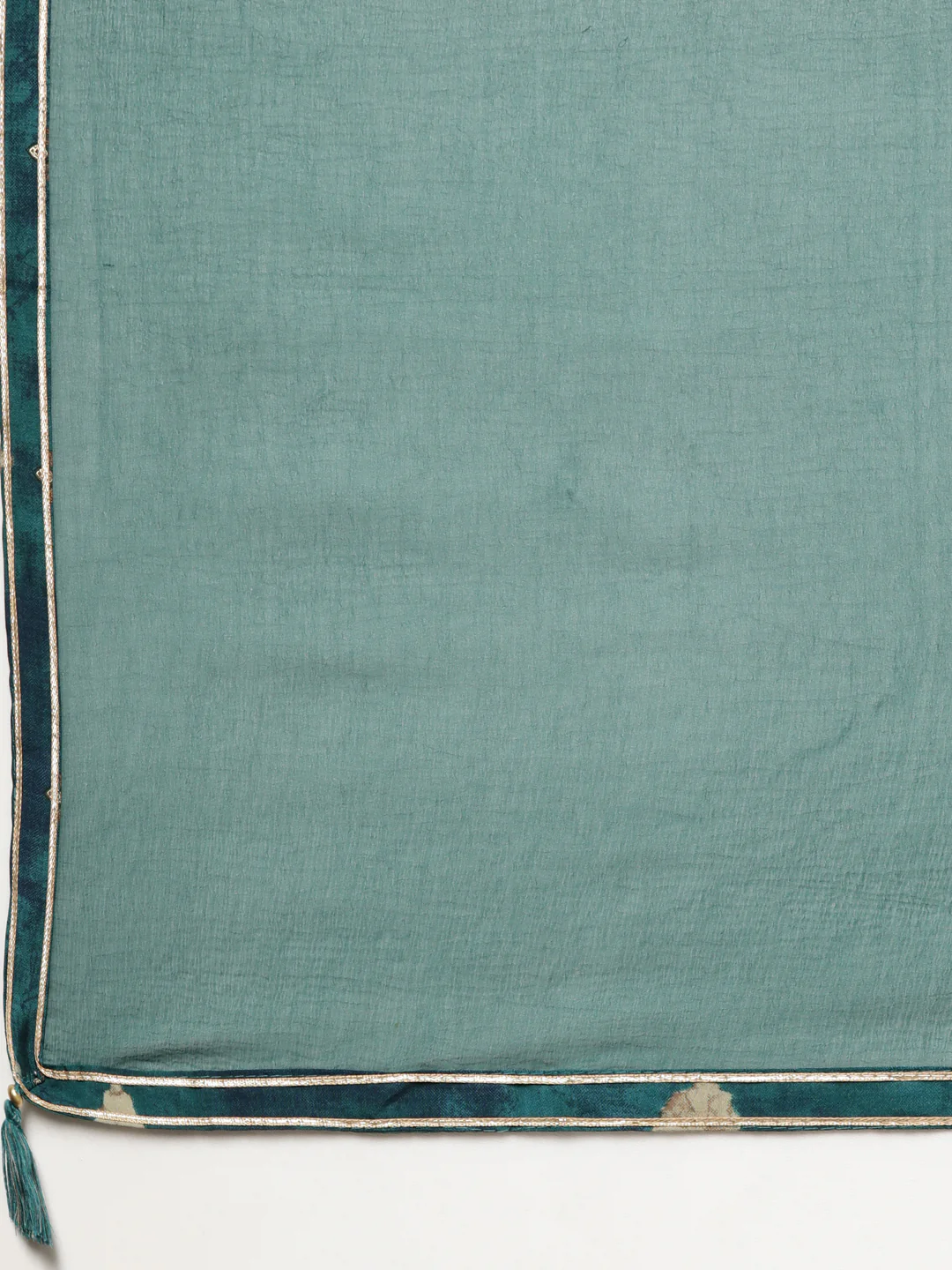 Neerus Green Regular Straight Floral Kurta And Trousers With Dupatta - Image 6