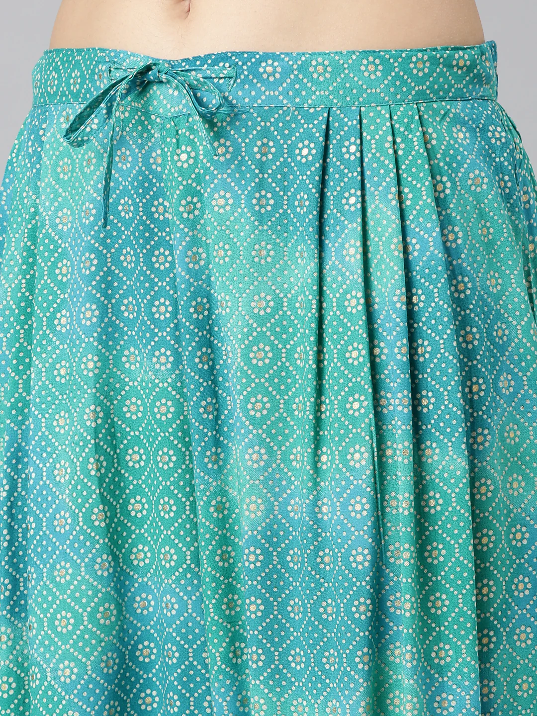 Neerus Green Regular Straight Printed Kurta And Salwar With Dupatta - Image 6